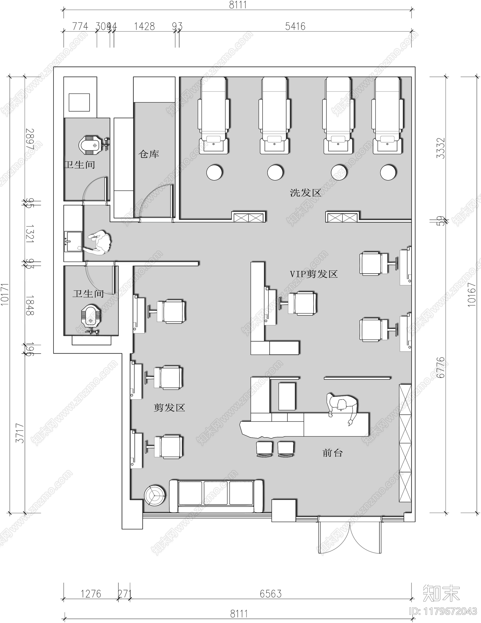 现代理发店施工图下载【ID:1179672043】