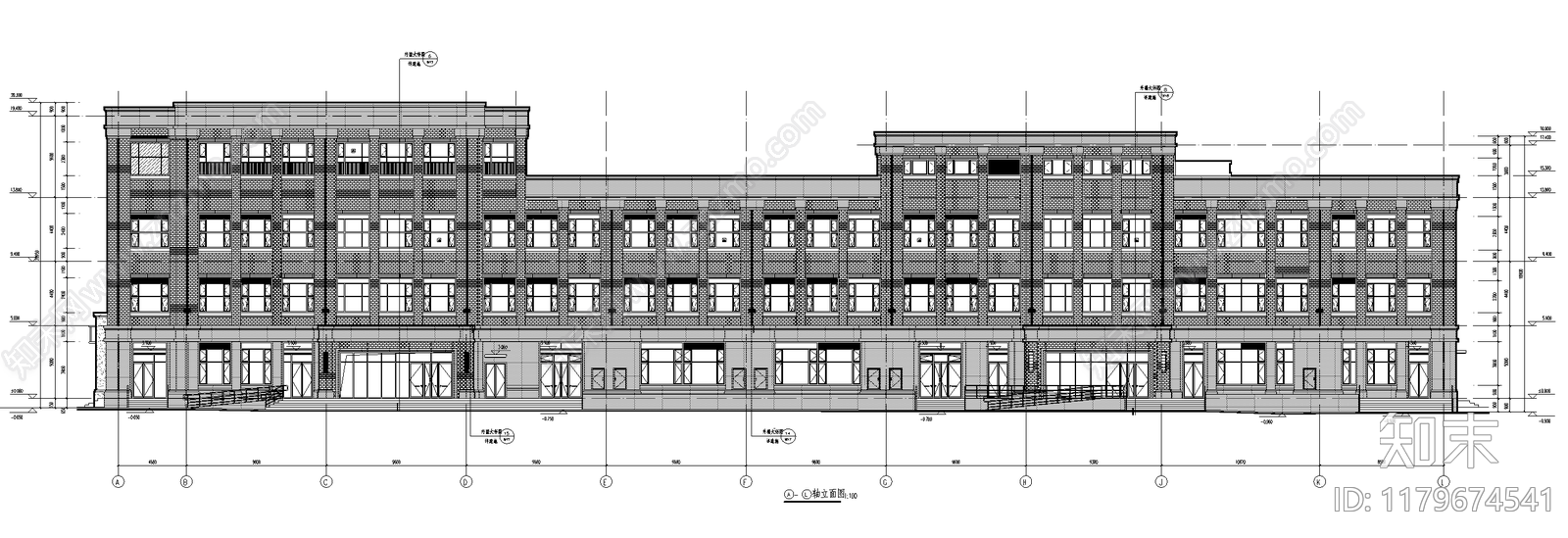 欧式学校建筑cad施工图下载【ID:1179674541】