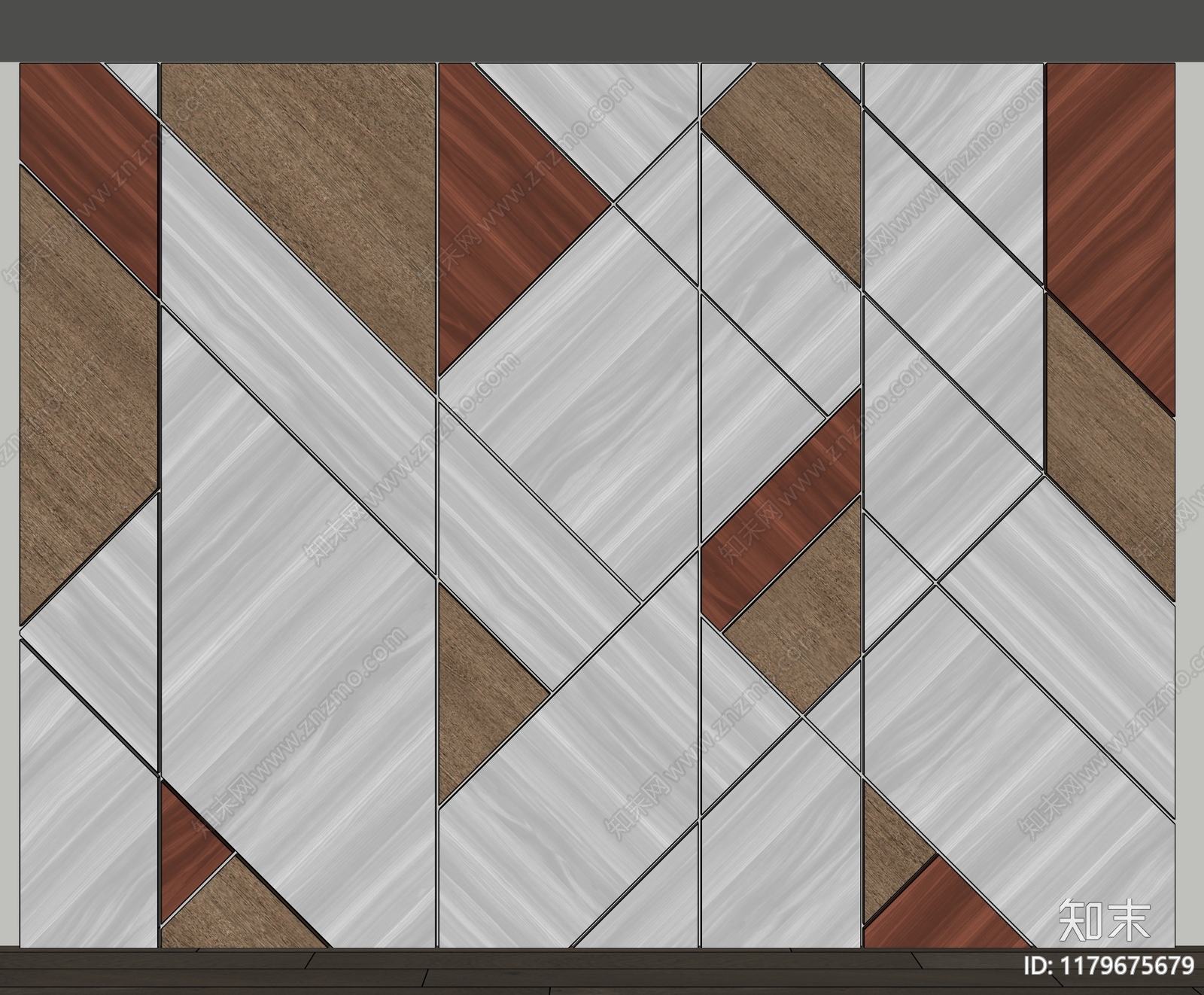 现代复古背景墙SU模型下载【ID:1179675679】