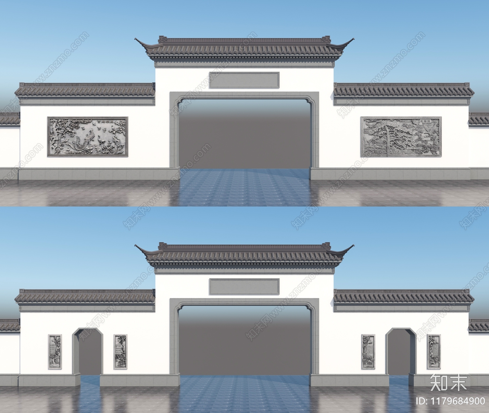 中式新中式入口3D模型下载【ID:1179684900】