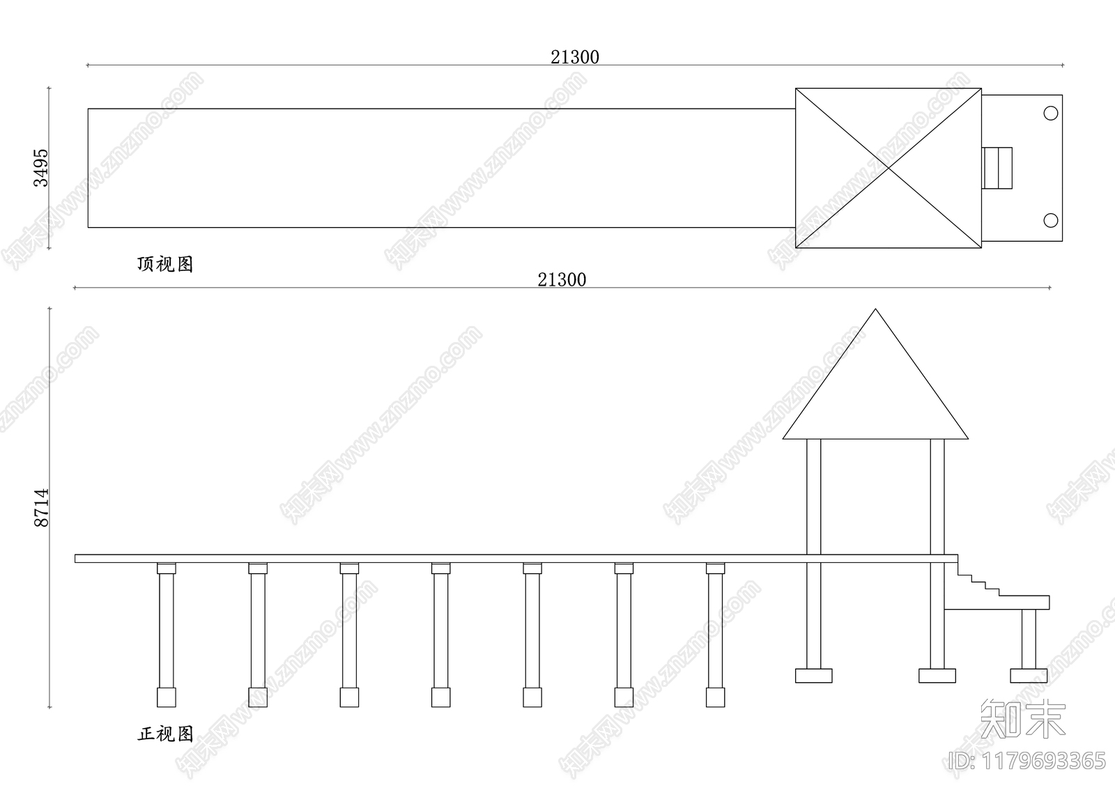 现代栈道施工图下载【ID:1179693365】