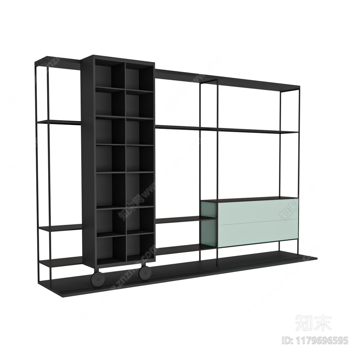 美式欧式书柜3D模型下载【ID:1179696595】