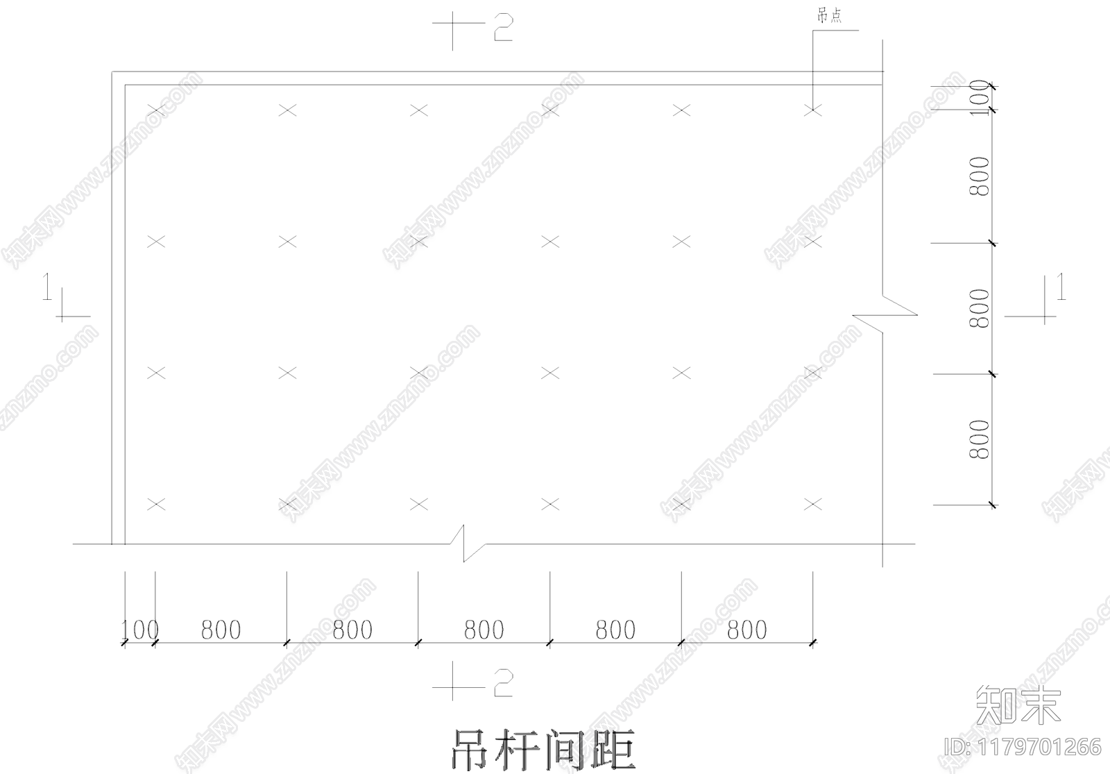 吊顶节点cad施工图下载【ID:1179701266】