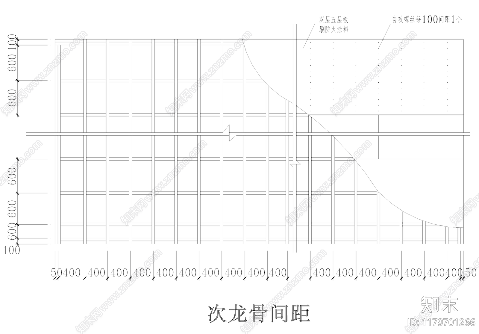 吊顶节点cad施工图下载【ID:1179701266】