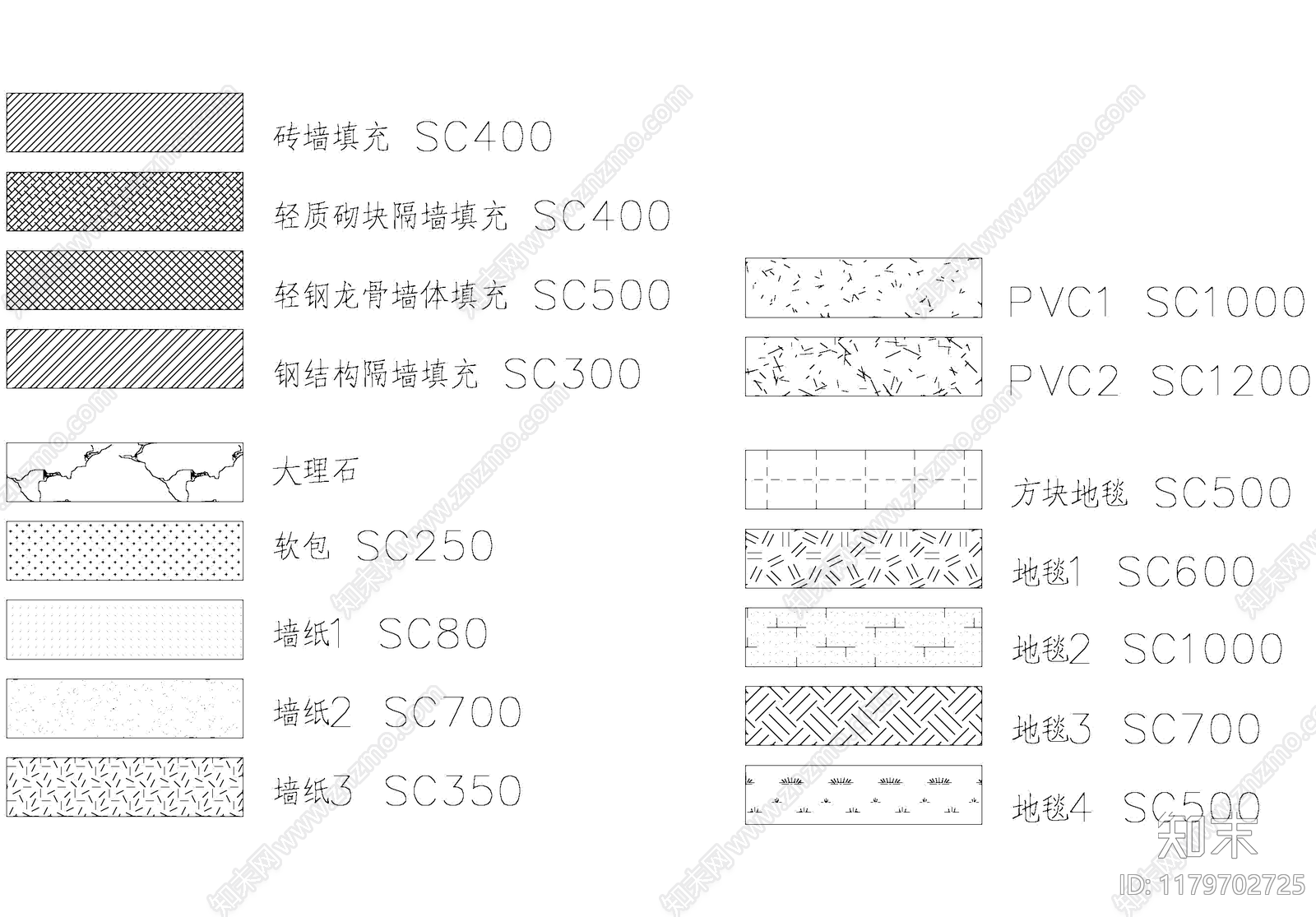 填充图案施工图下载【ID:1179702725】