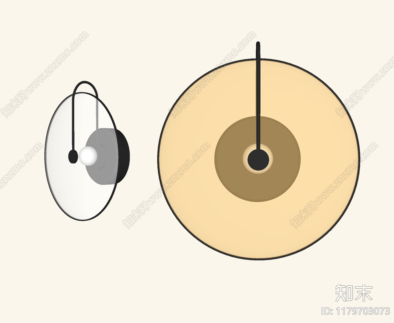 现代北欧壁灯SU模型下载【ID:1179703073】