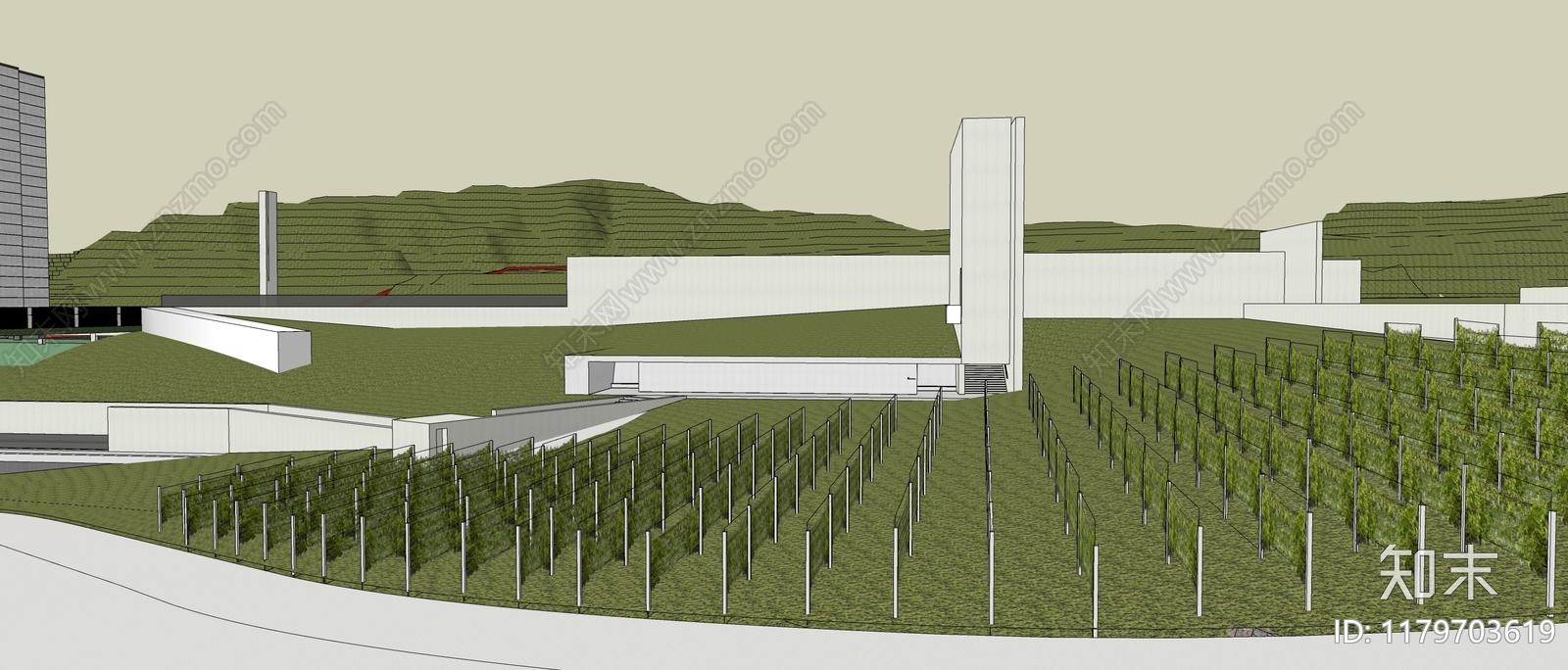 现代小区景观SU模型下载【ID:1179703619】