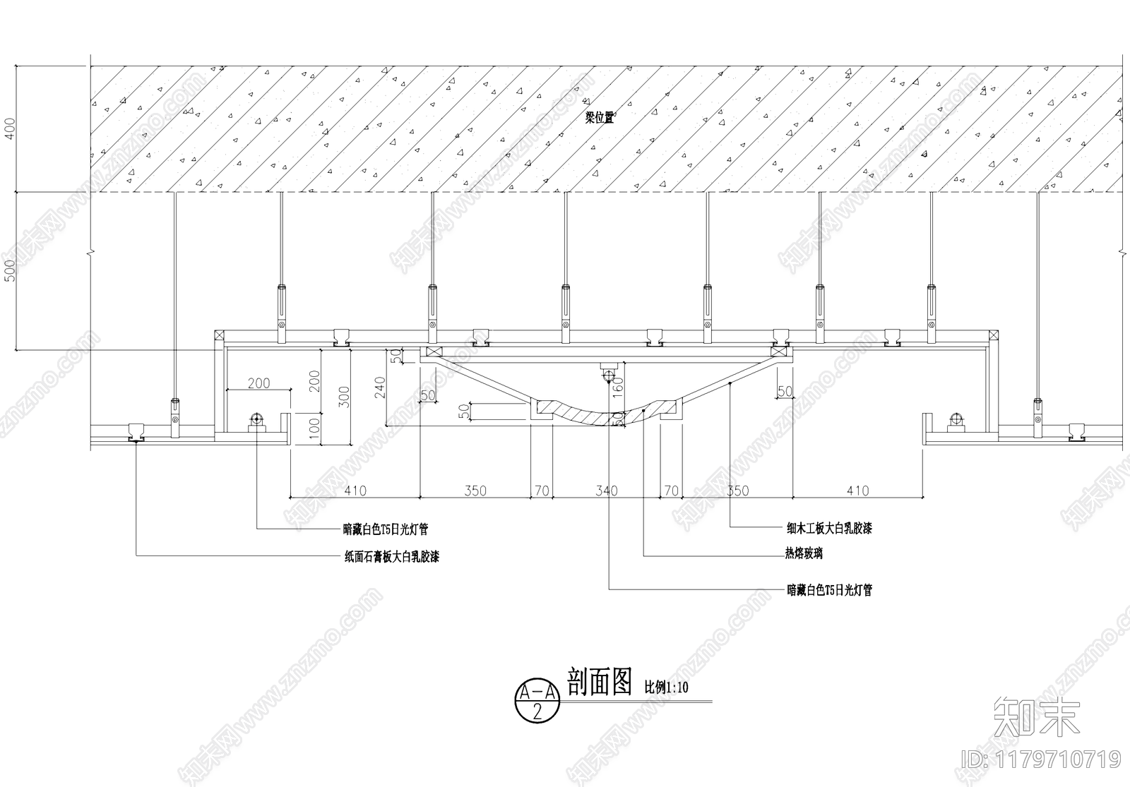 吊顶节点cad施工图下载【ID:1179710719】