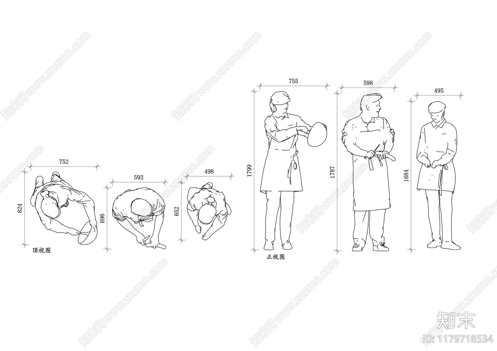 现代人物cad施工图下载【ID:1179718534】