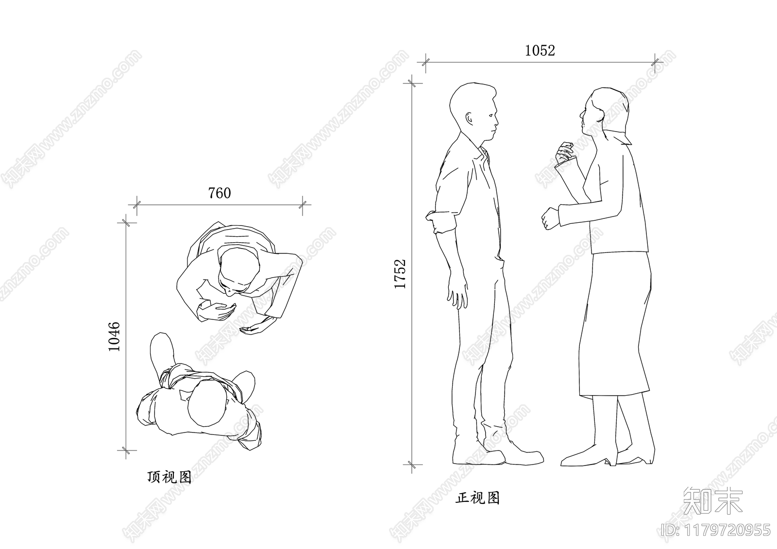 现代人物cad施工图下载【ID:1179720955】