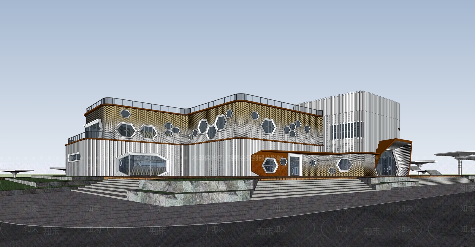 现代其他商业建筑SU模型下载【ID:1179740609】