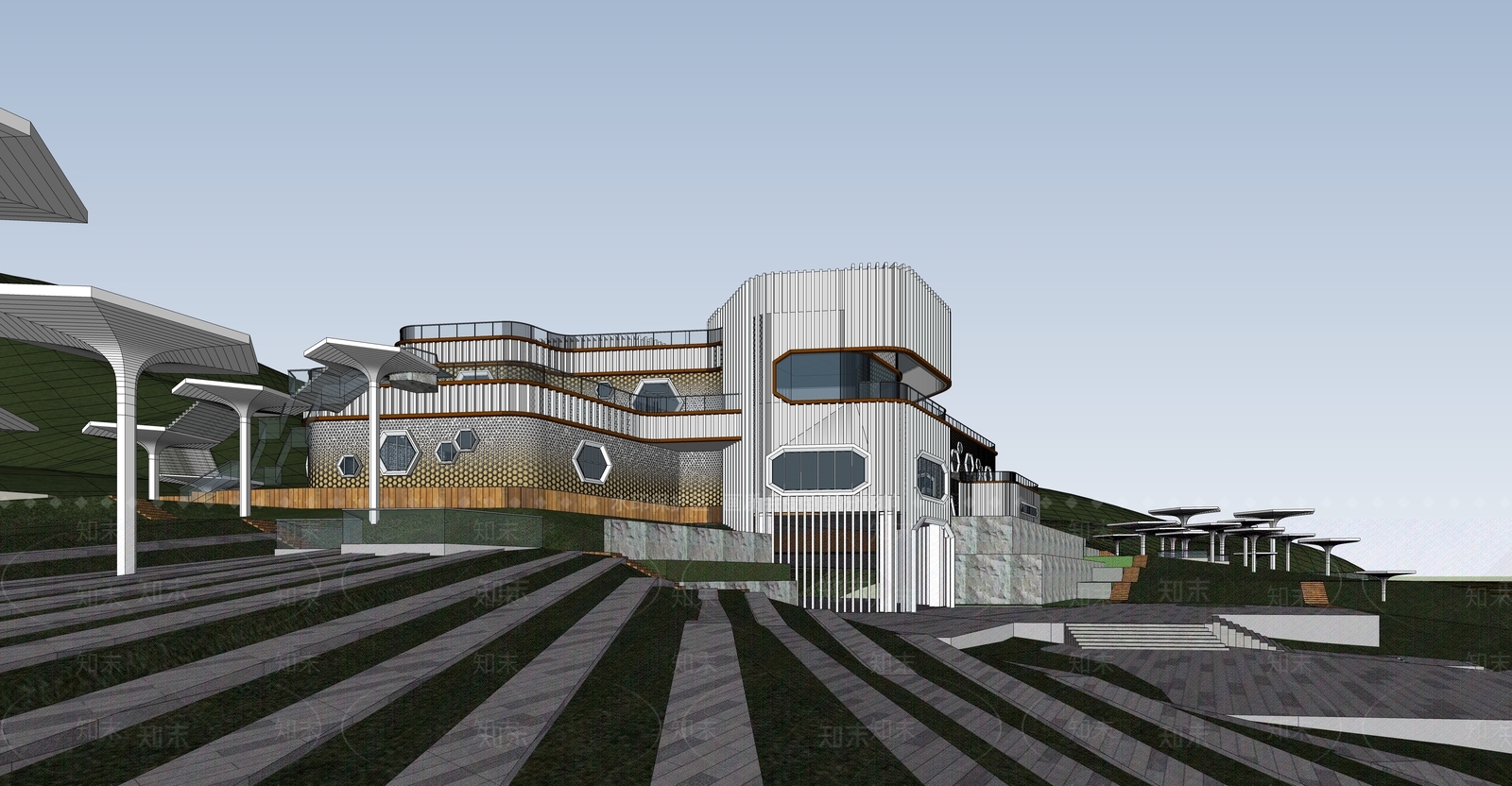 现代其他商业建筑SU模型下载【ID:1179740609】