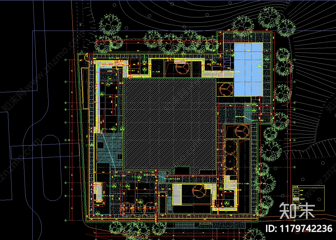 现代庭院施工图下载【ID:1179742236】