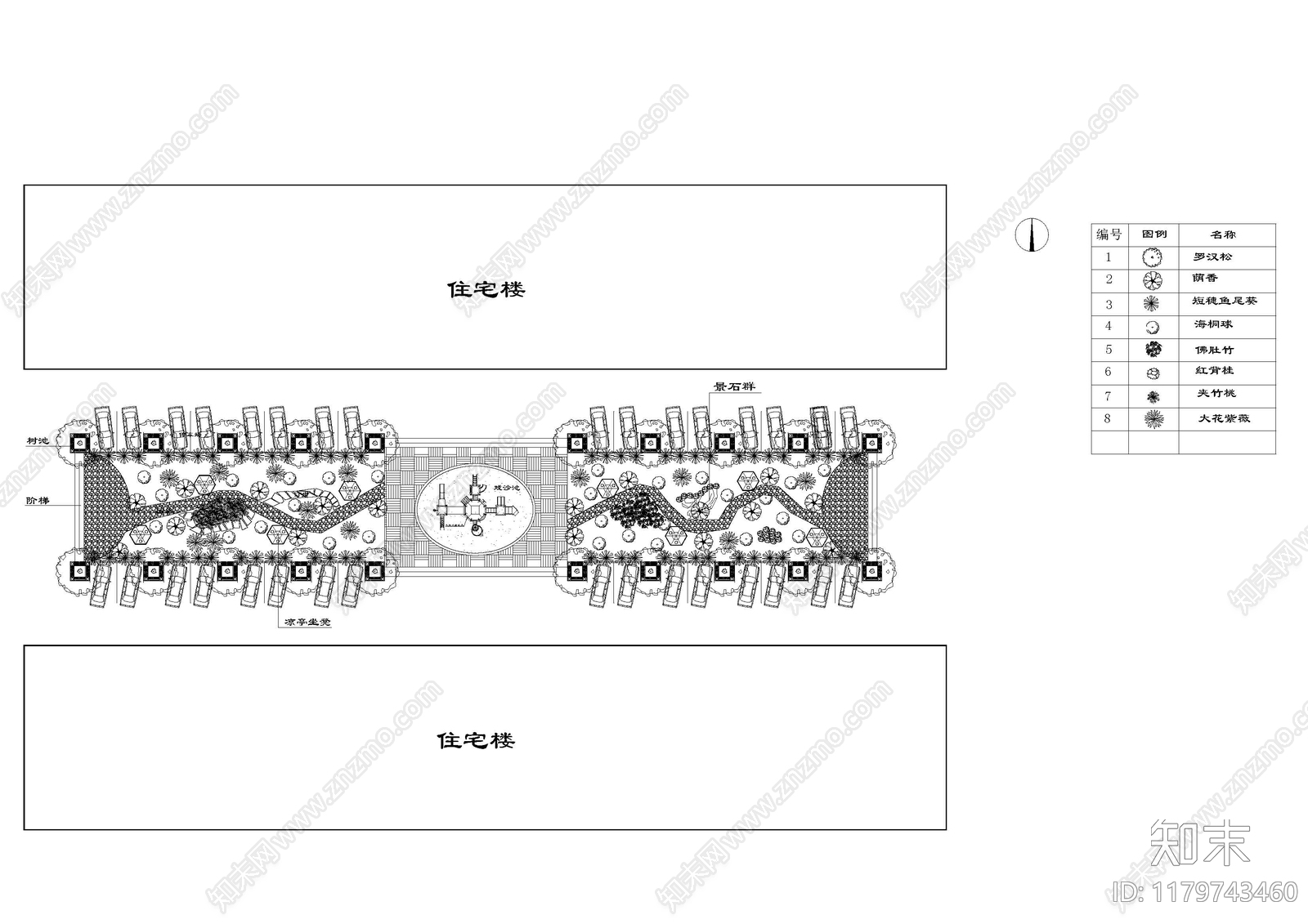 现代新中式小区景观施工图下载【ID:1179743460】