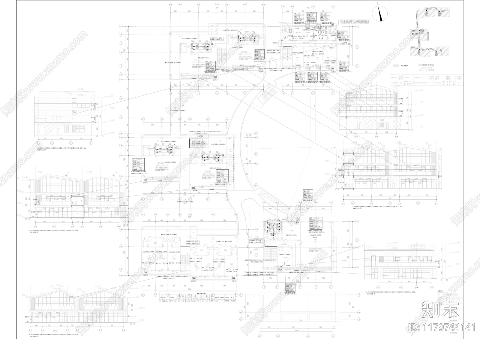 现代幼儿园建筑cad施工图下载【ID:1179744141】