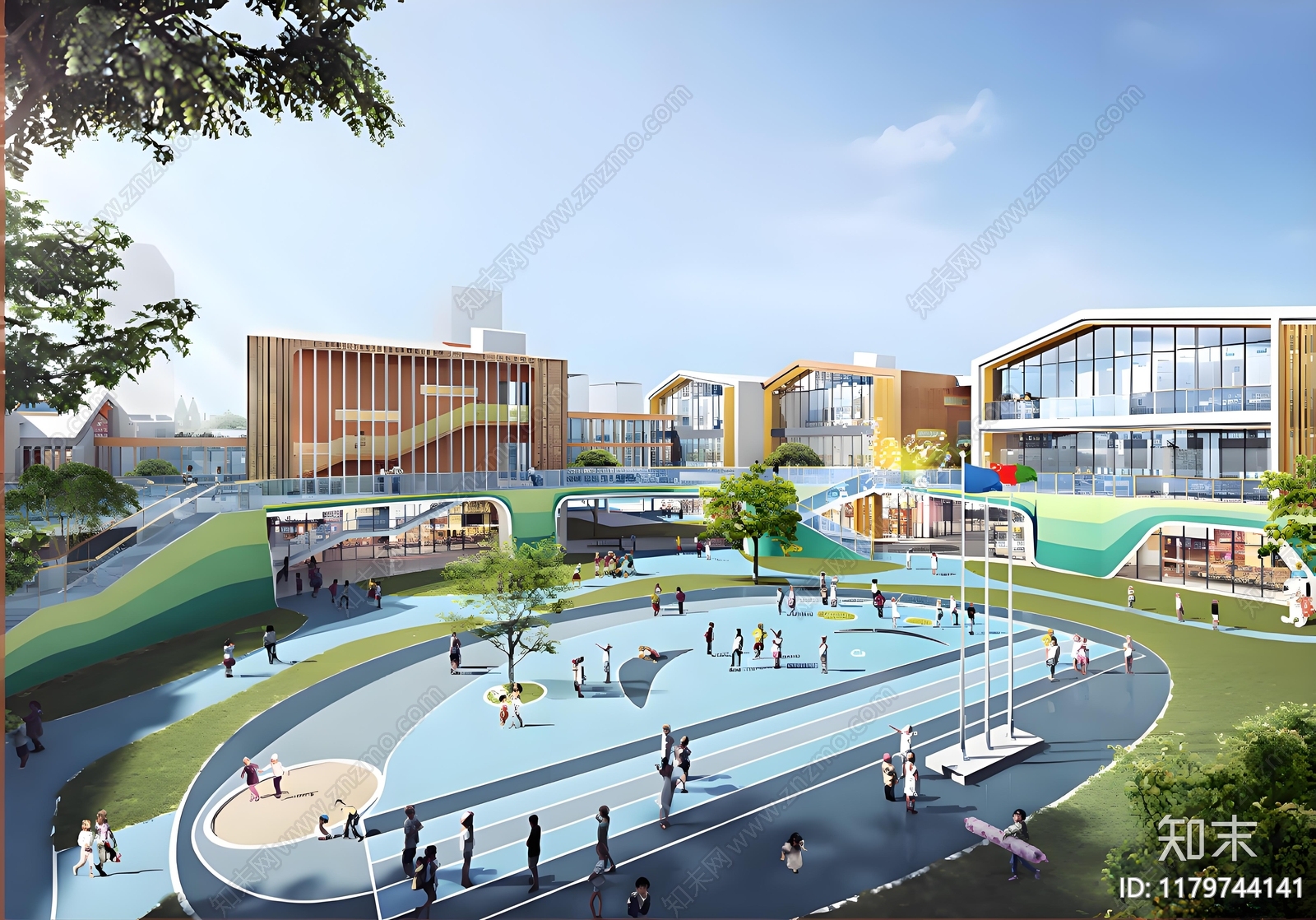 现代幼儿园建筑cad施工图下载【ID:1179744141】