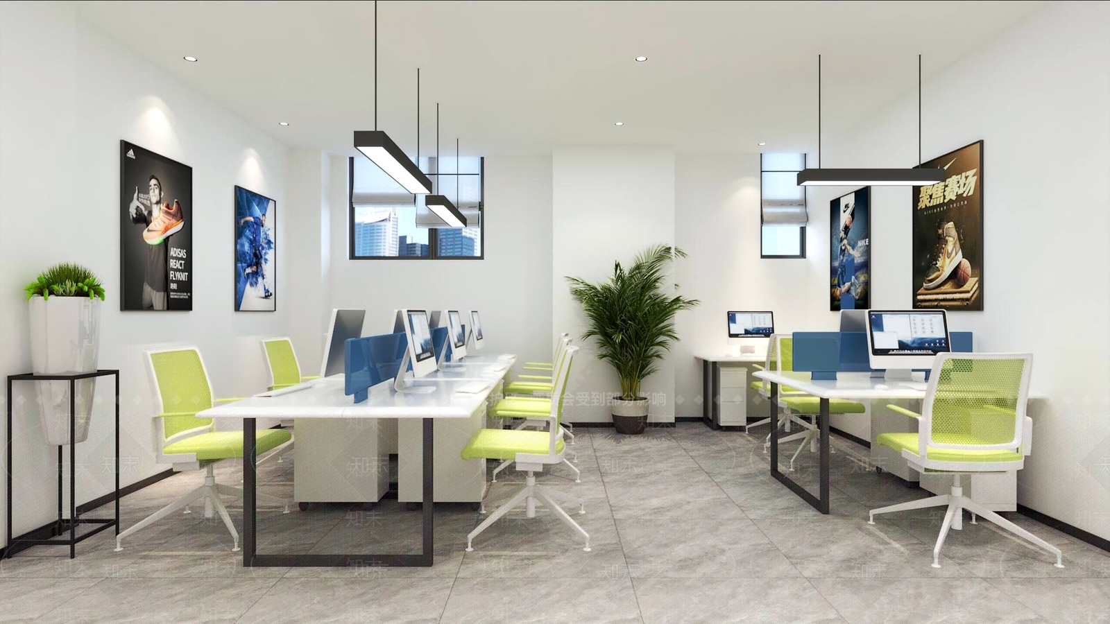 现代办公大厅3D模型下载【ID:1179748260】