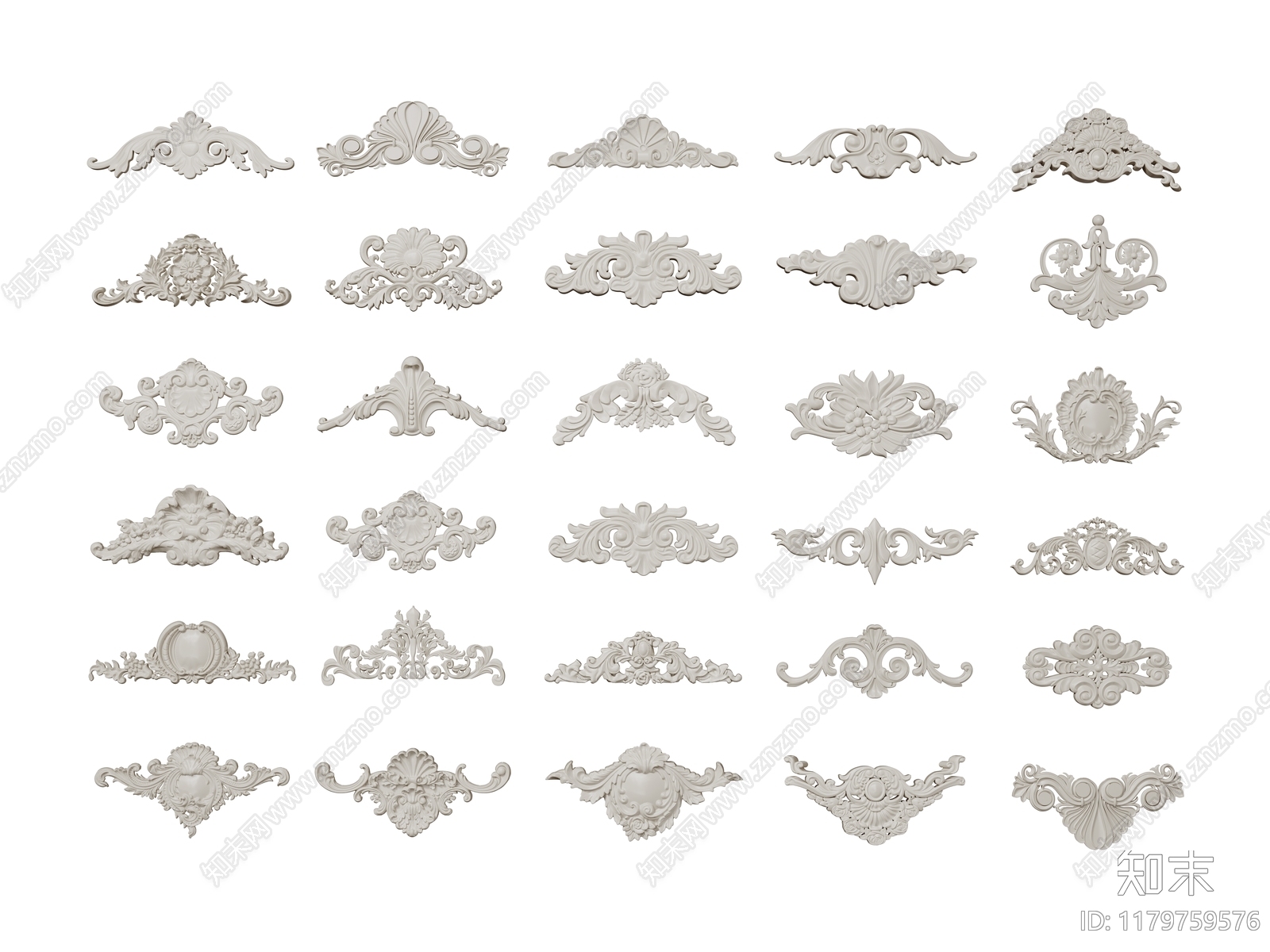 法式欧式雕花3D模型下载【ID:1179759576】