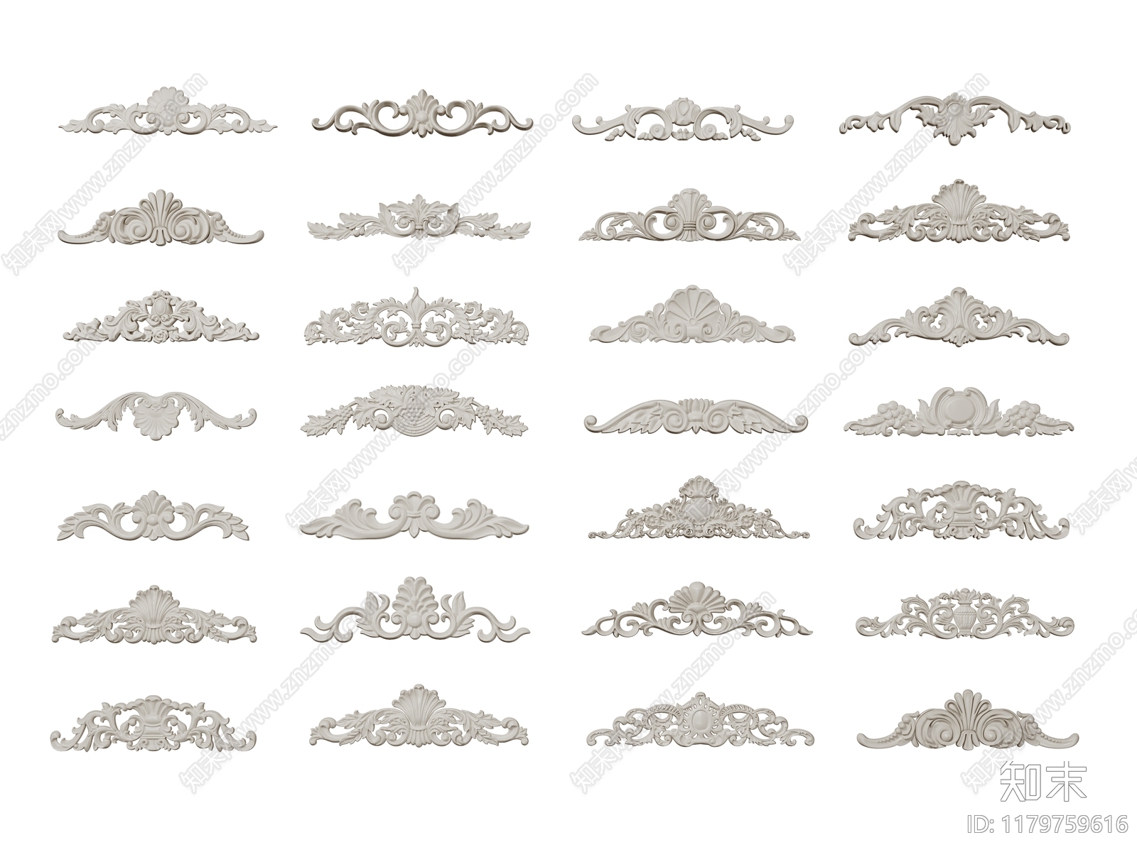 法式欧式雕花3D模型下载【ID:1179759616】