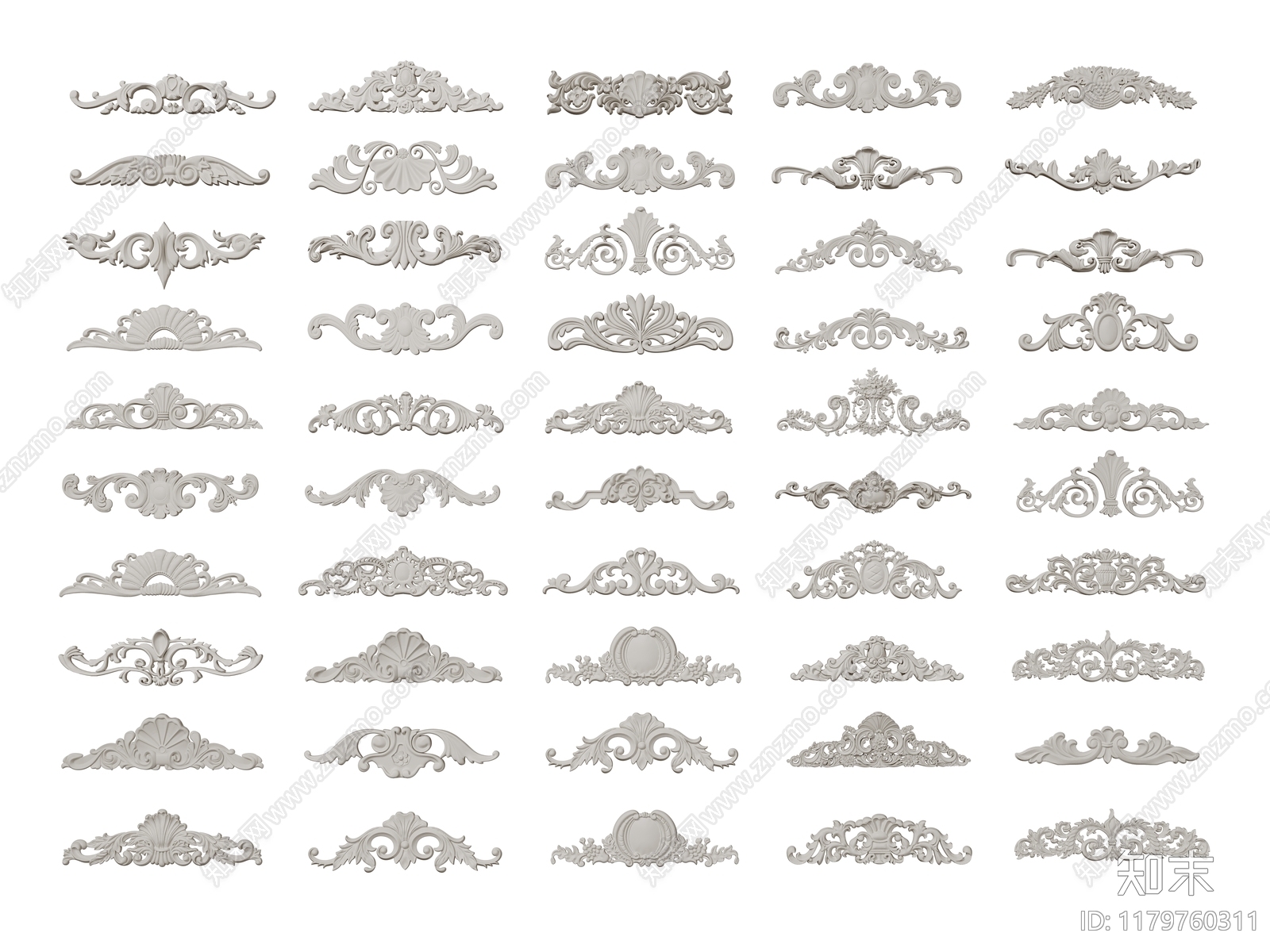 法式欧式雕花3D模型下载【ID:1179760311】