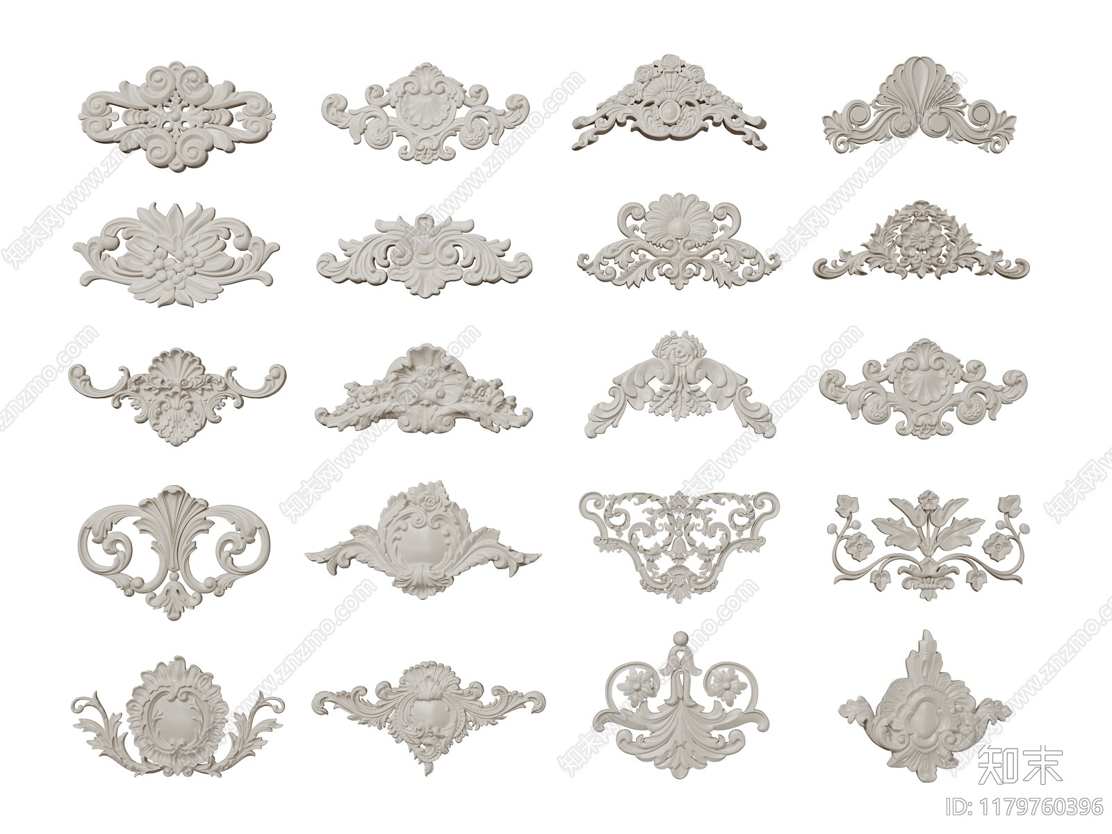 法式欧式雕花3D模型下载【ID:1179760396】