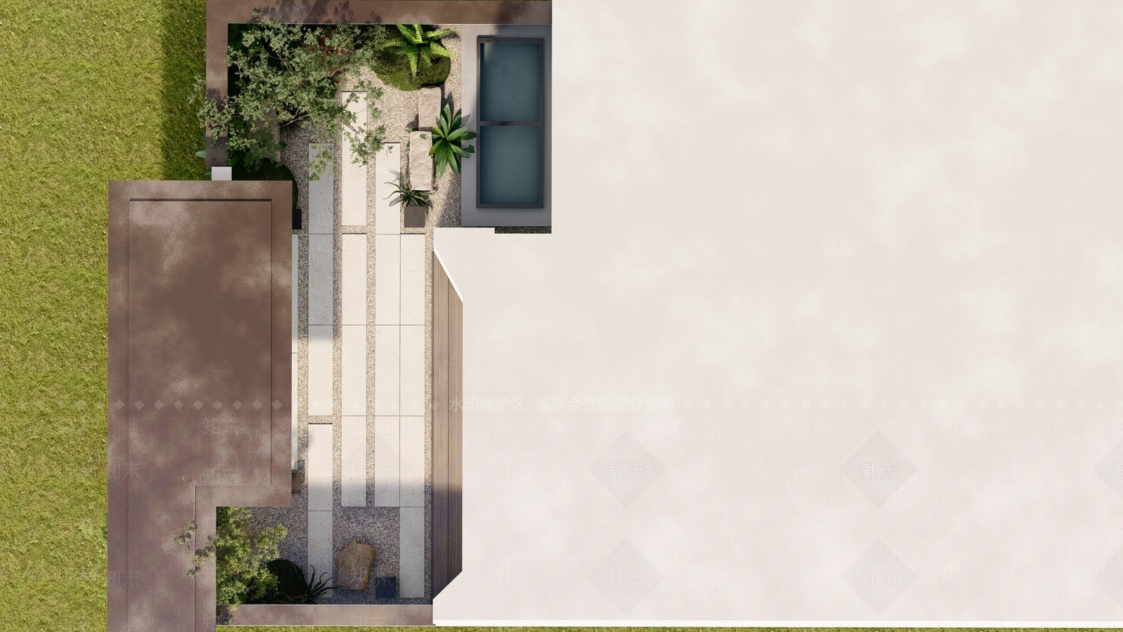 侘寂现代别墅SU模型下载【ID:1179762844】
