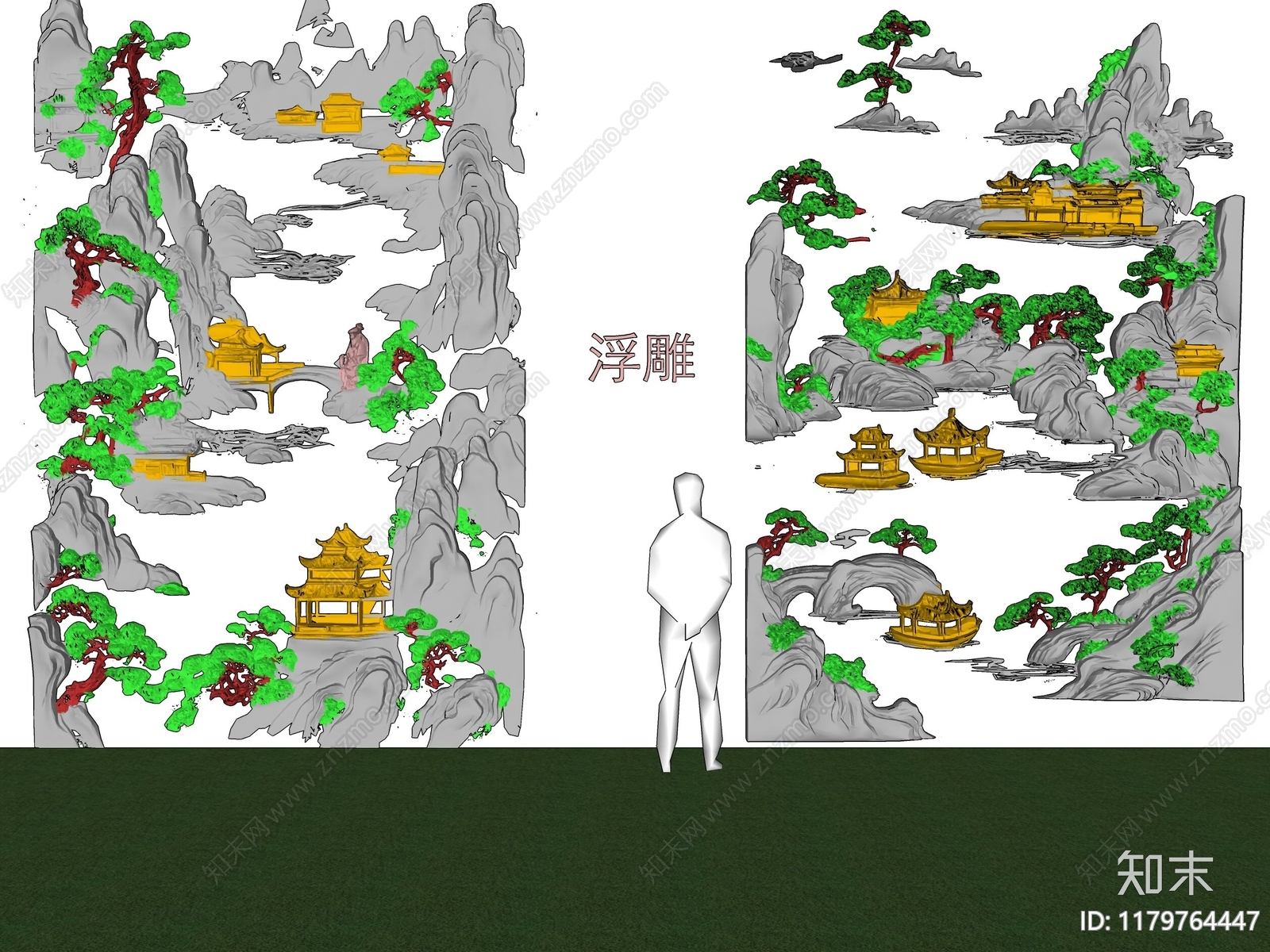 现代雕塑小品SU模型下载【ID:1179764447】