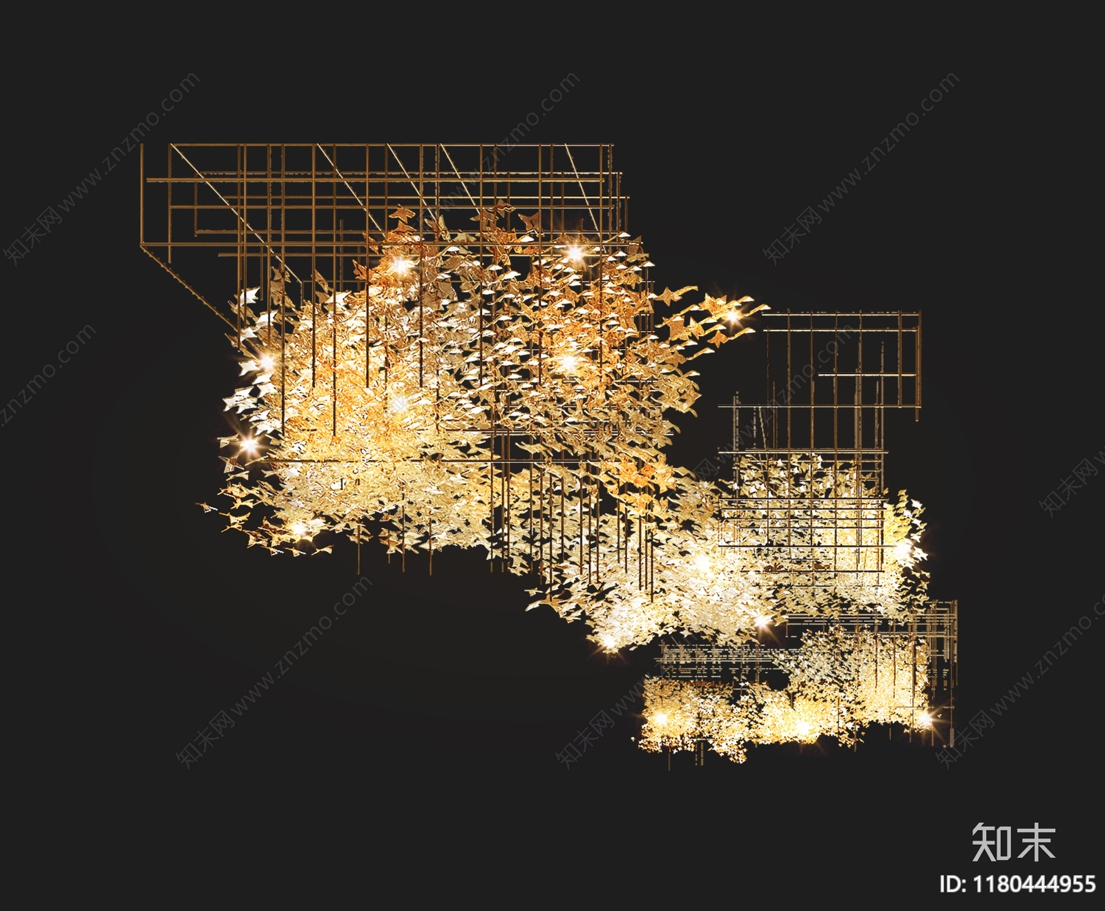 现代吊灯3D模型下载【ID:1180444955】