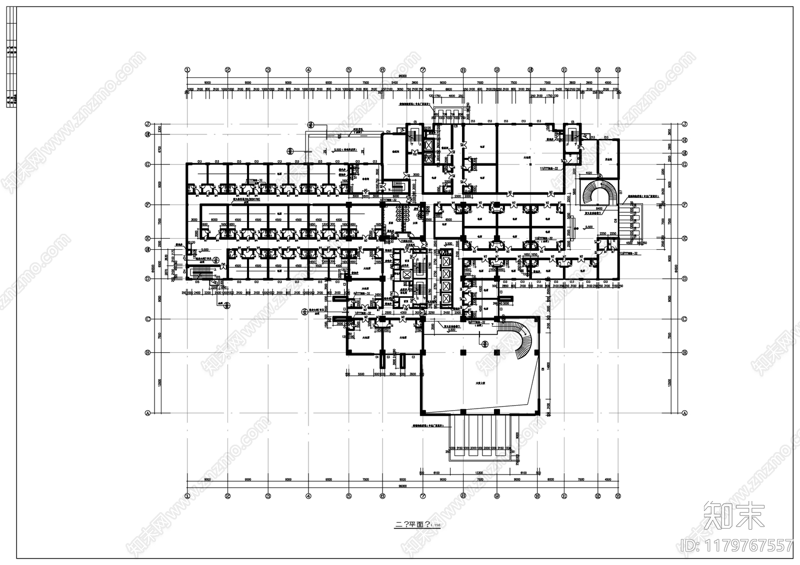 现代住宅楼建筑cad施工图下载【ID:1179767557】