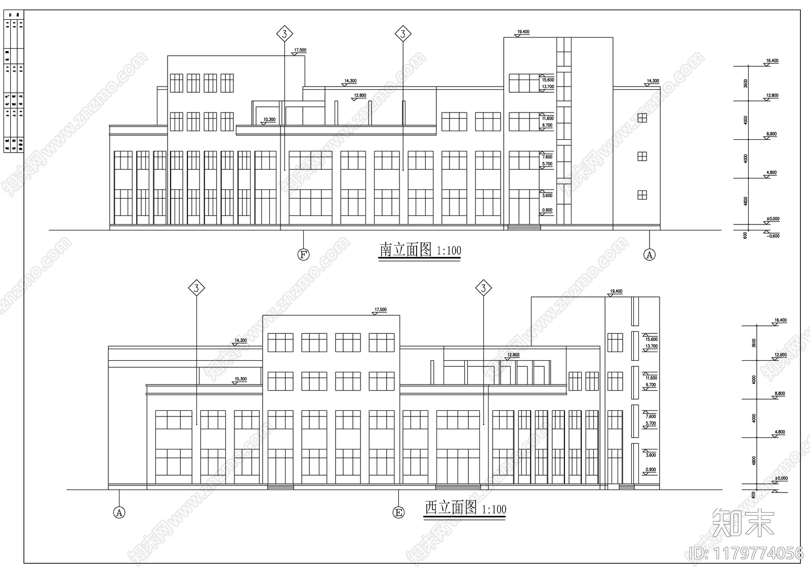 现代酒店建筑cad施工图下载【ID:1179774056】