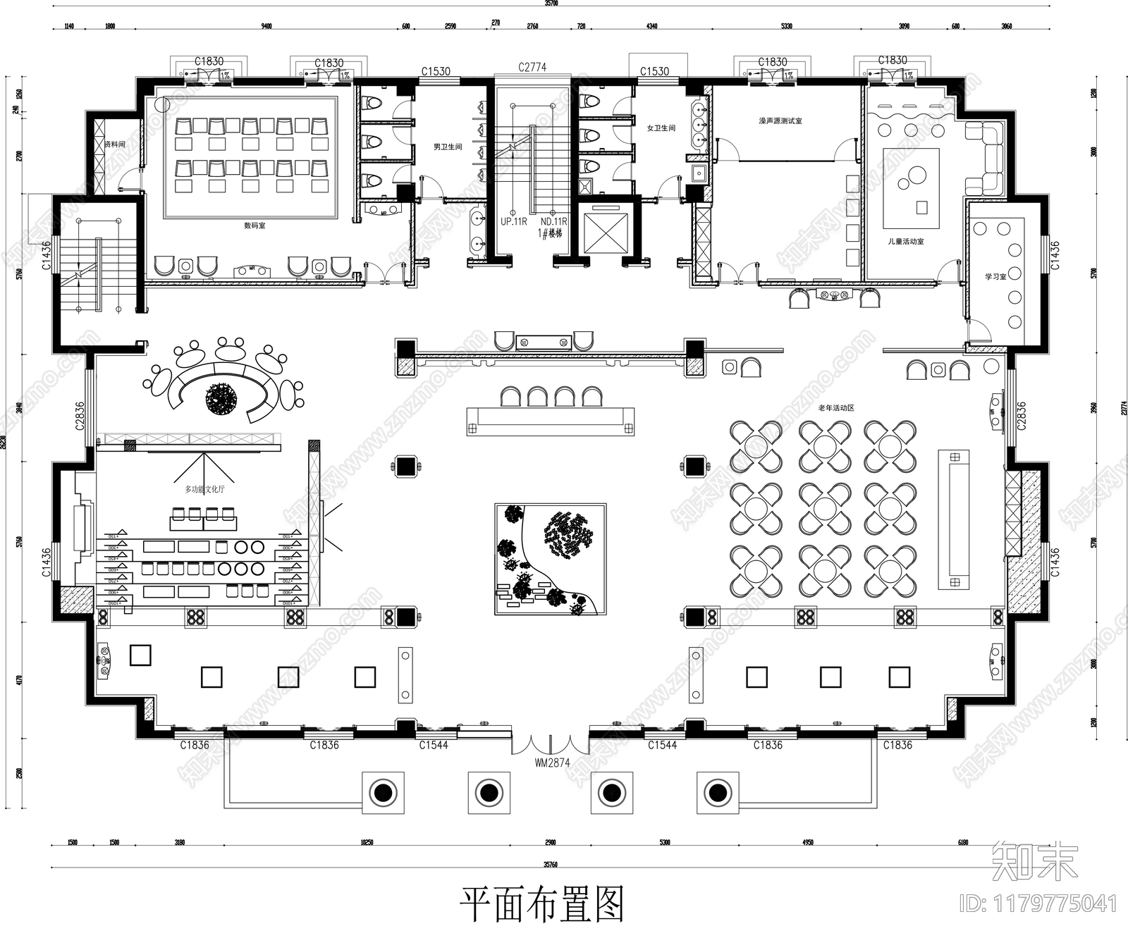 现代活动中心施工图下载【ID:1179775041】