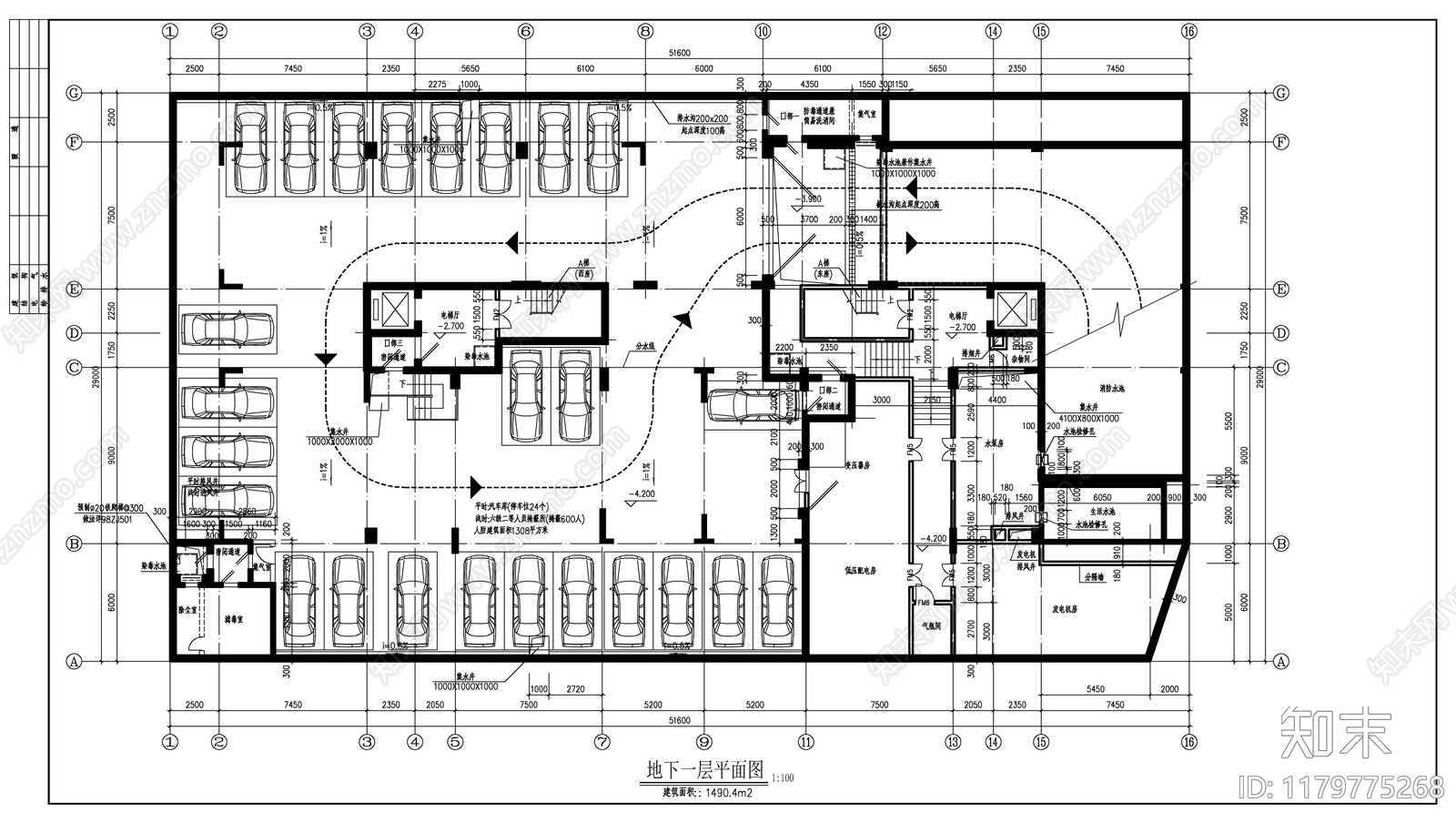 现代住宅楼建筑cad施工图下载【ID:1179775268】