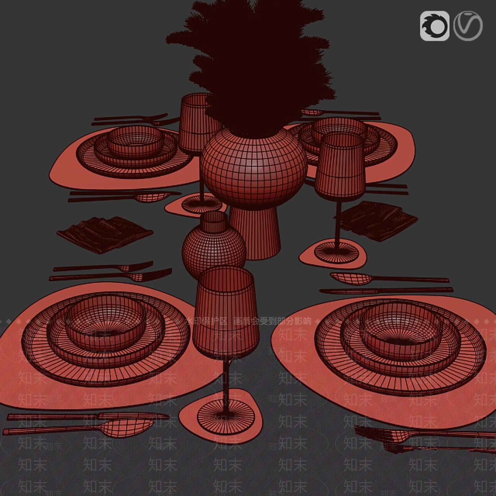餐具3D模型下载【ID:1179777870】