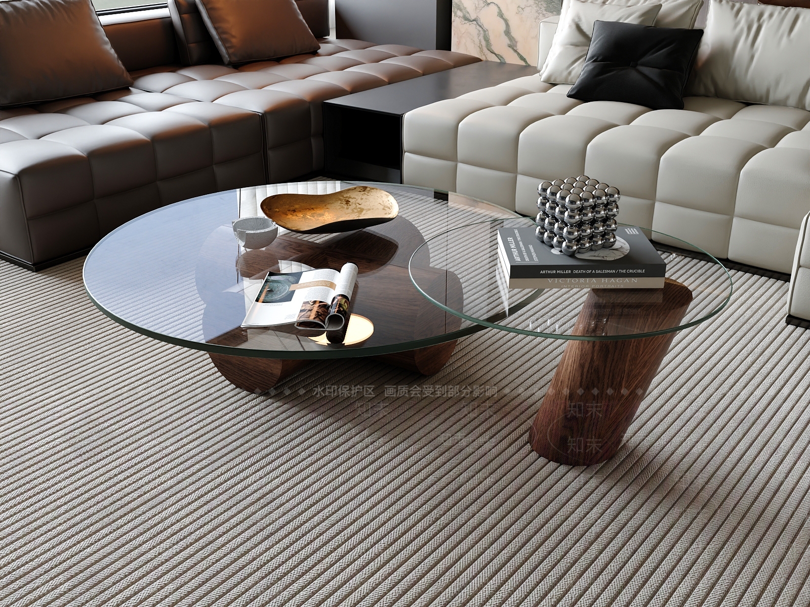 复古中古茶几SU模型下载【ID:1179778163】