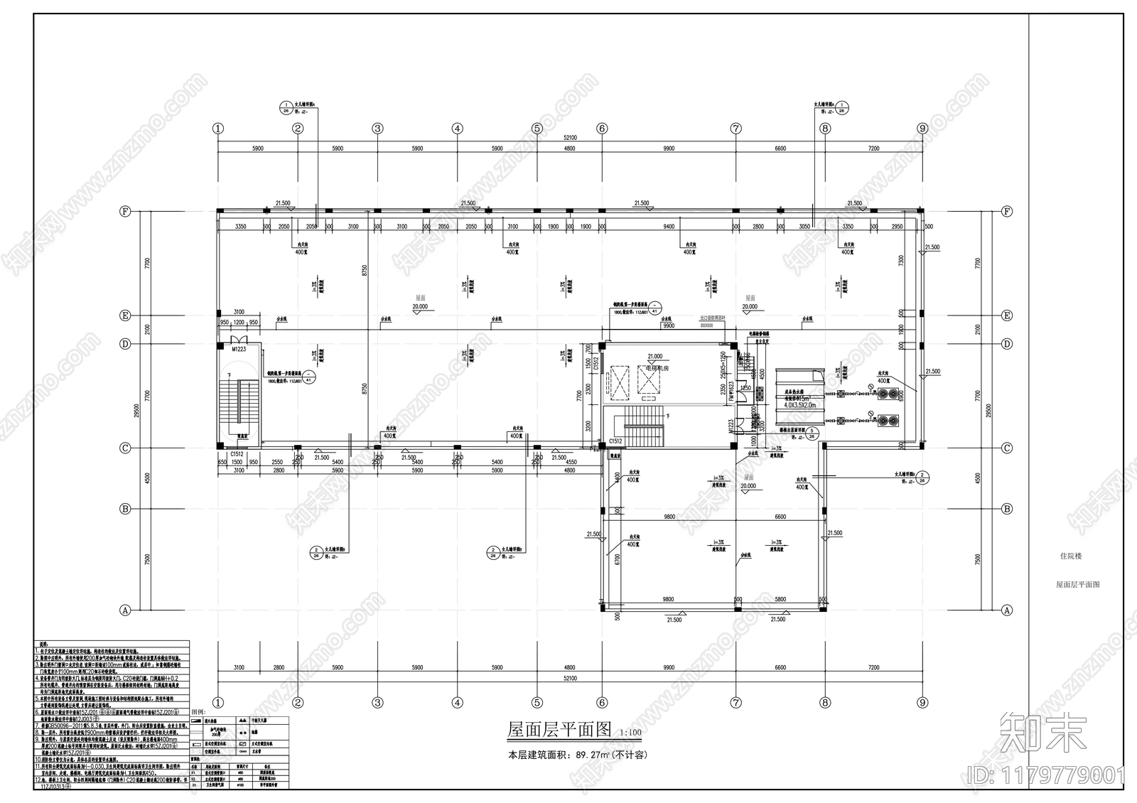 现代医院建筑cad施工图下载【ID:1179779001】