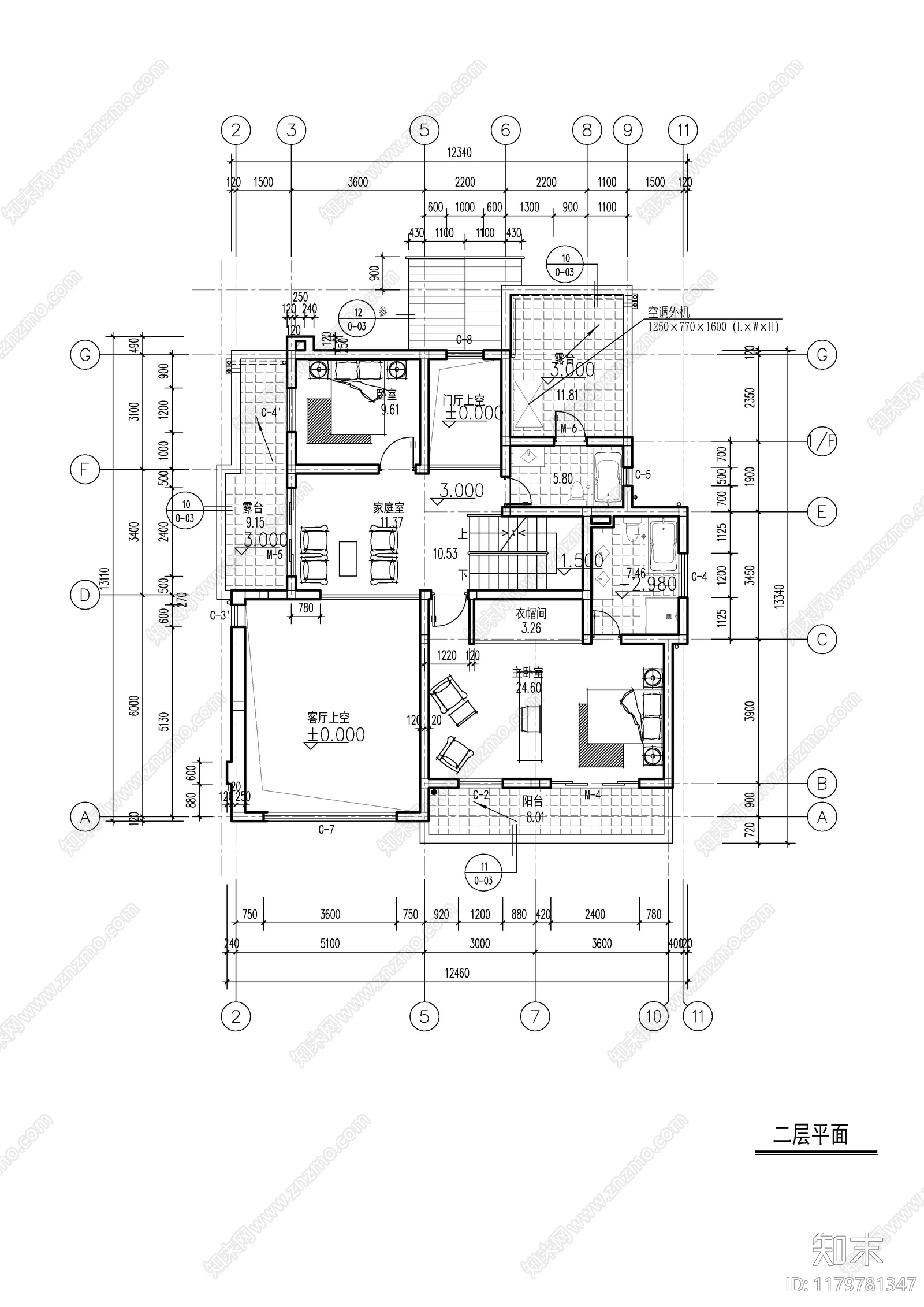 现代别墅建筑cad施工图下载【ID:1179781347】