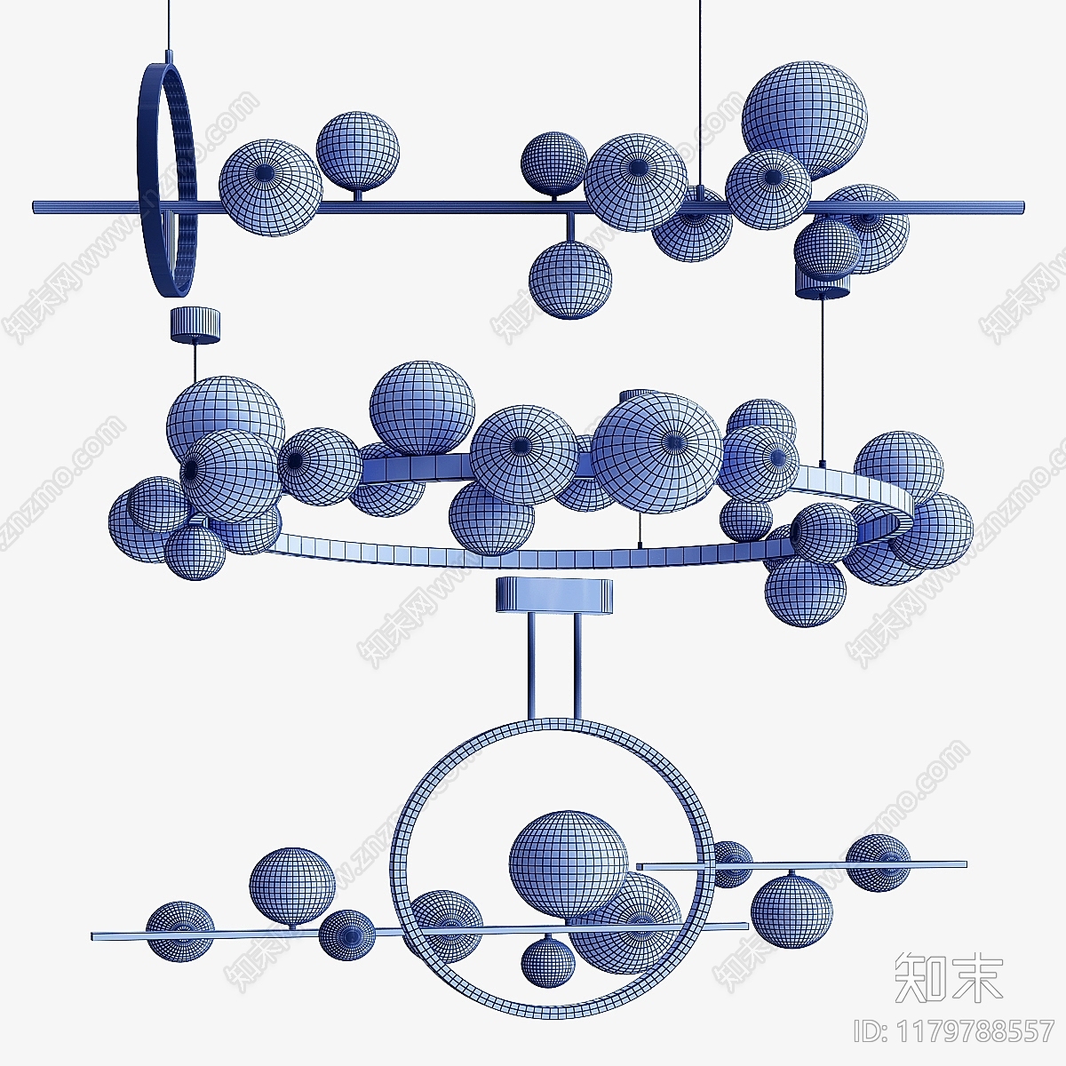 吊灯3D模型下载【ID:1179788557】