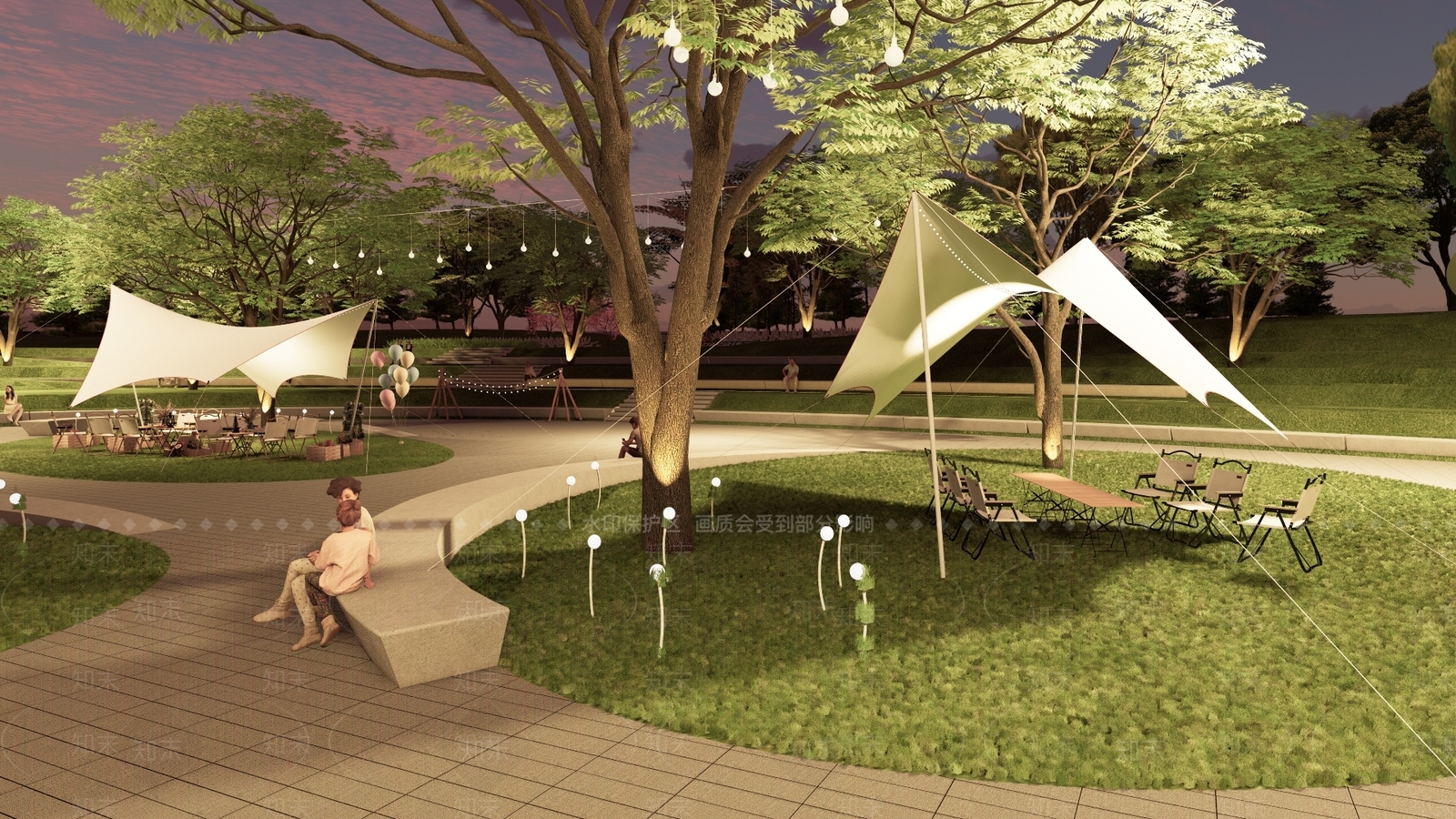 现代口袋公园SU模型下载【ID:1179789385】