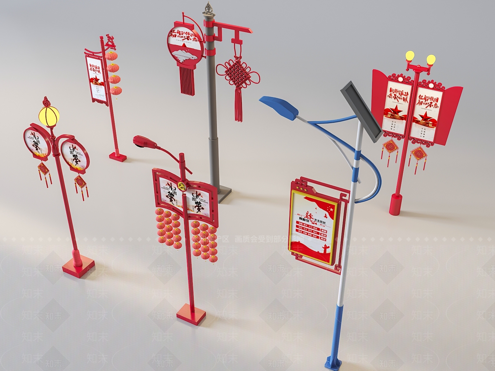 现代路灯3D模型下载【ID:1179796265】