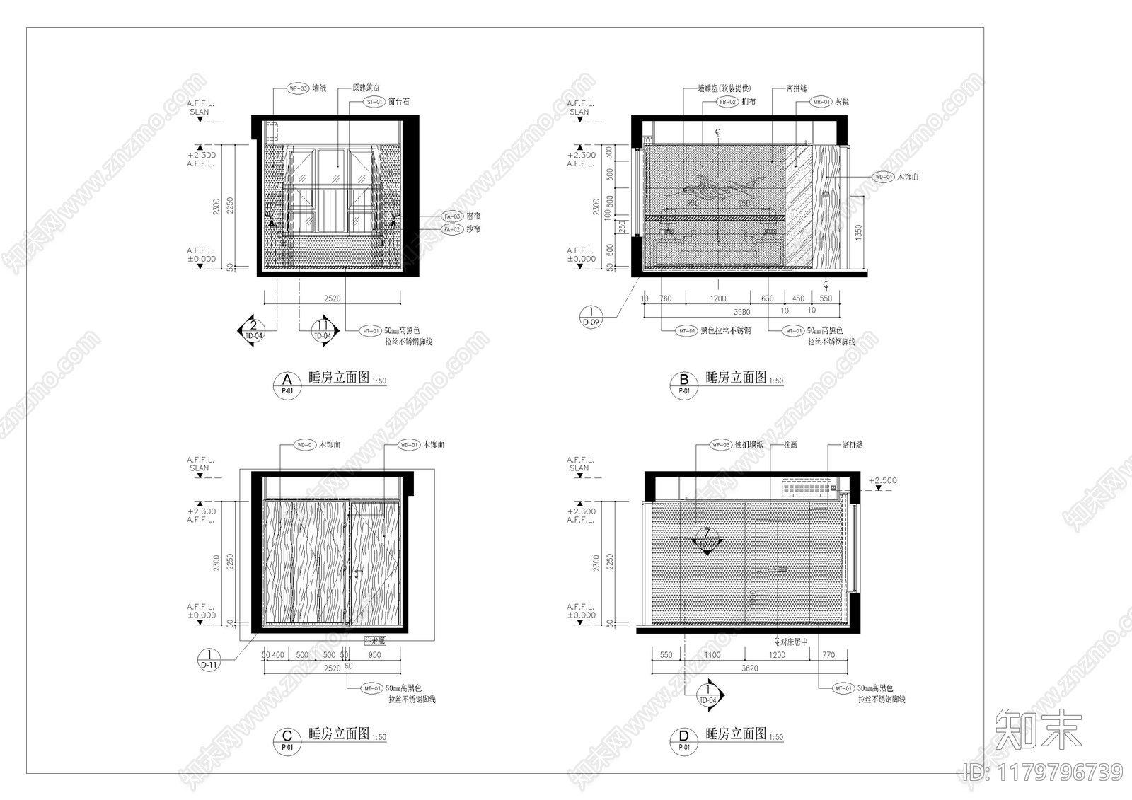 立面图cad施工图下载【ID:1179796739】