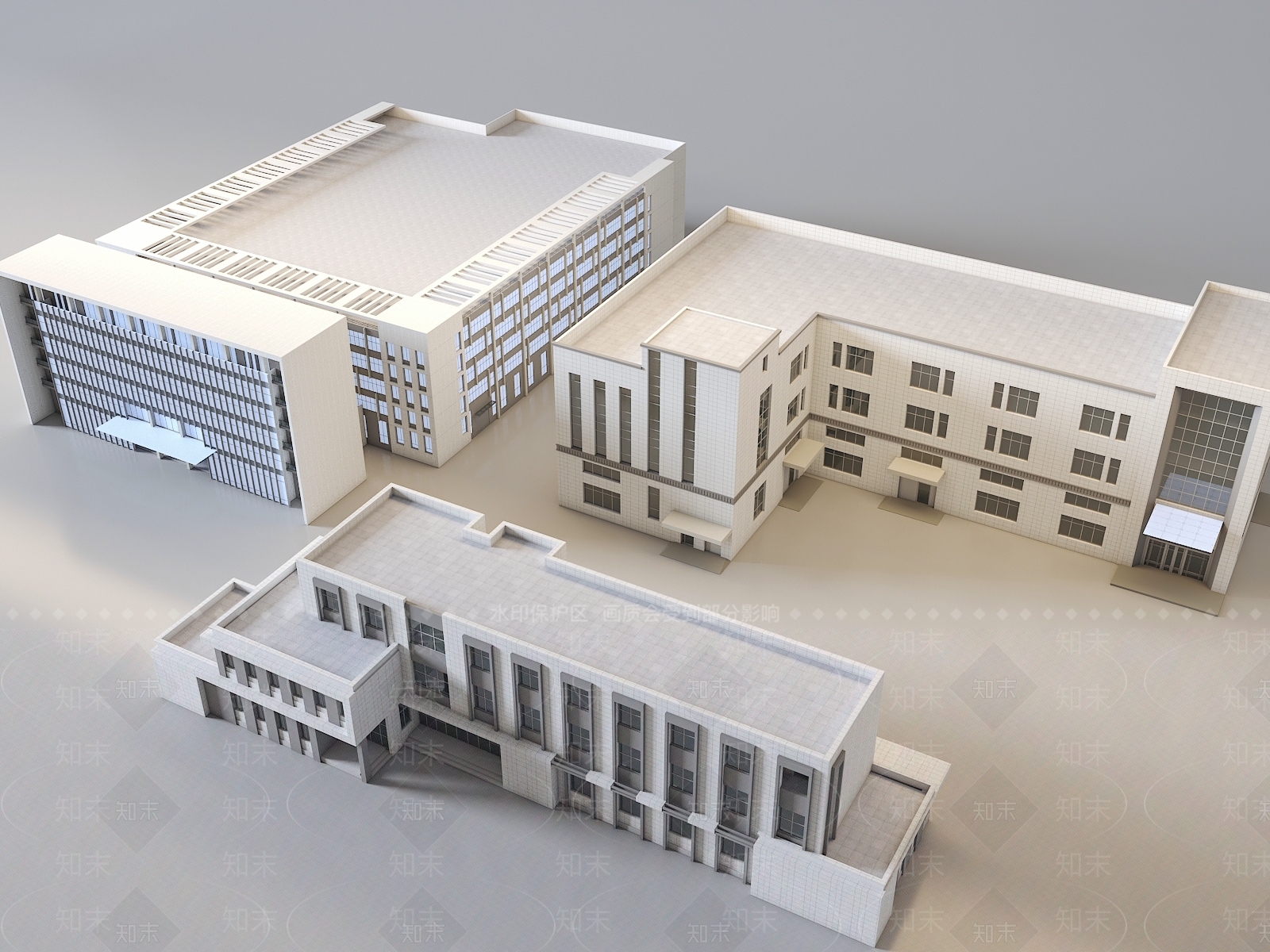 现代办公楼3D模型下载【ID:1179798258】