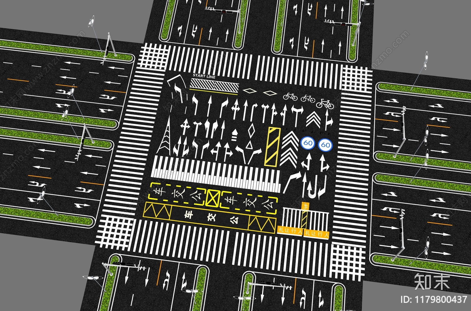 现代道路SU模型下载【ID:1179800437】