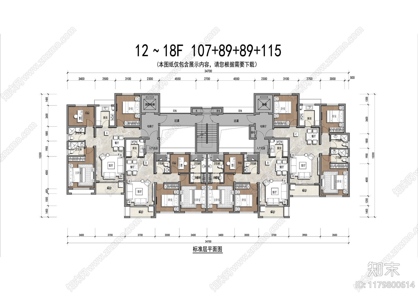 建筑平面图施工图下载【ID:1179800614】