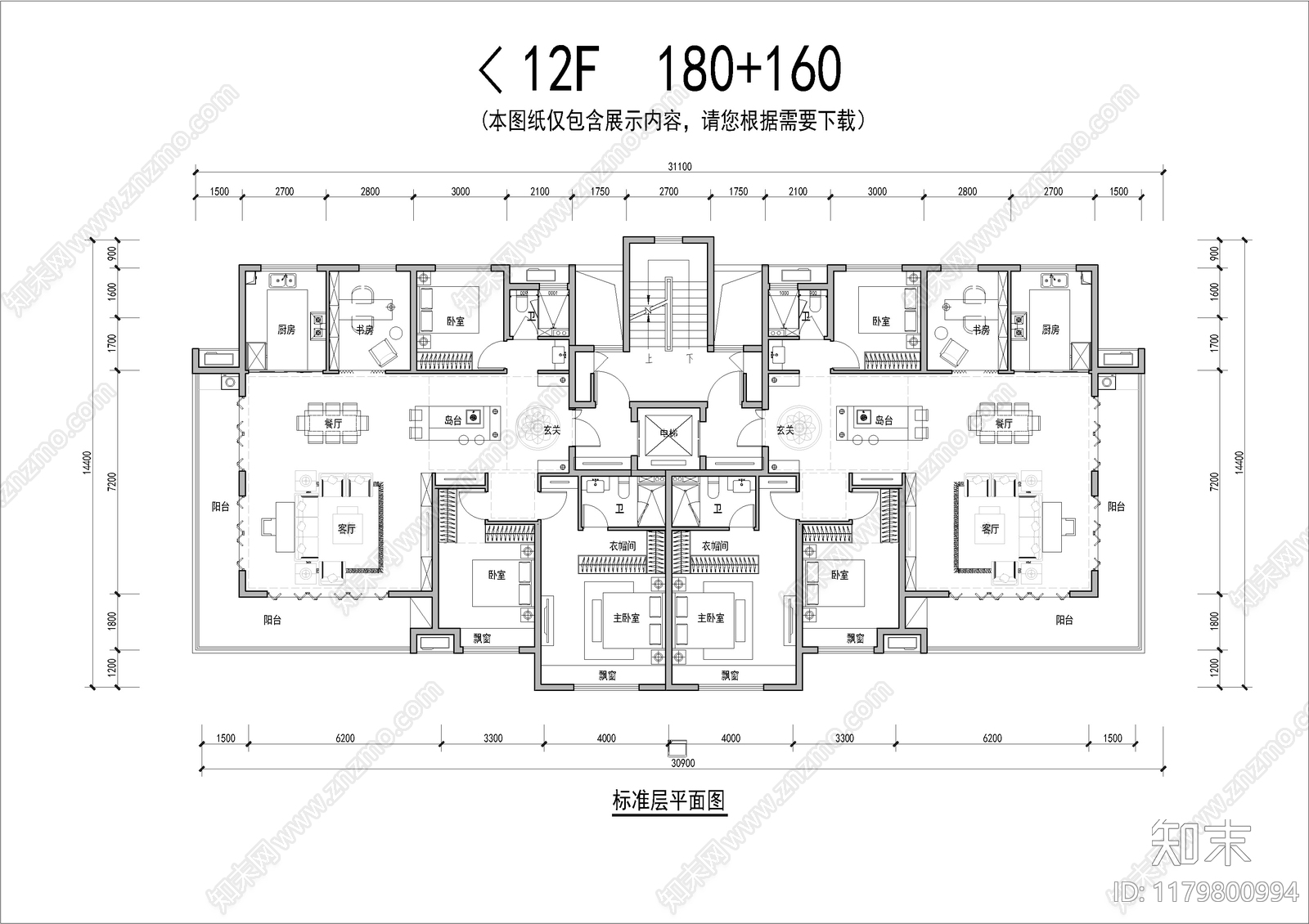 建筑平面图施工图下载【ID:1179800994】