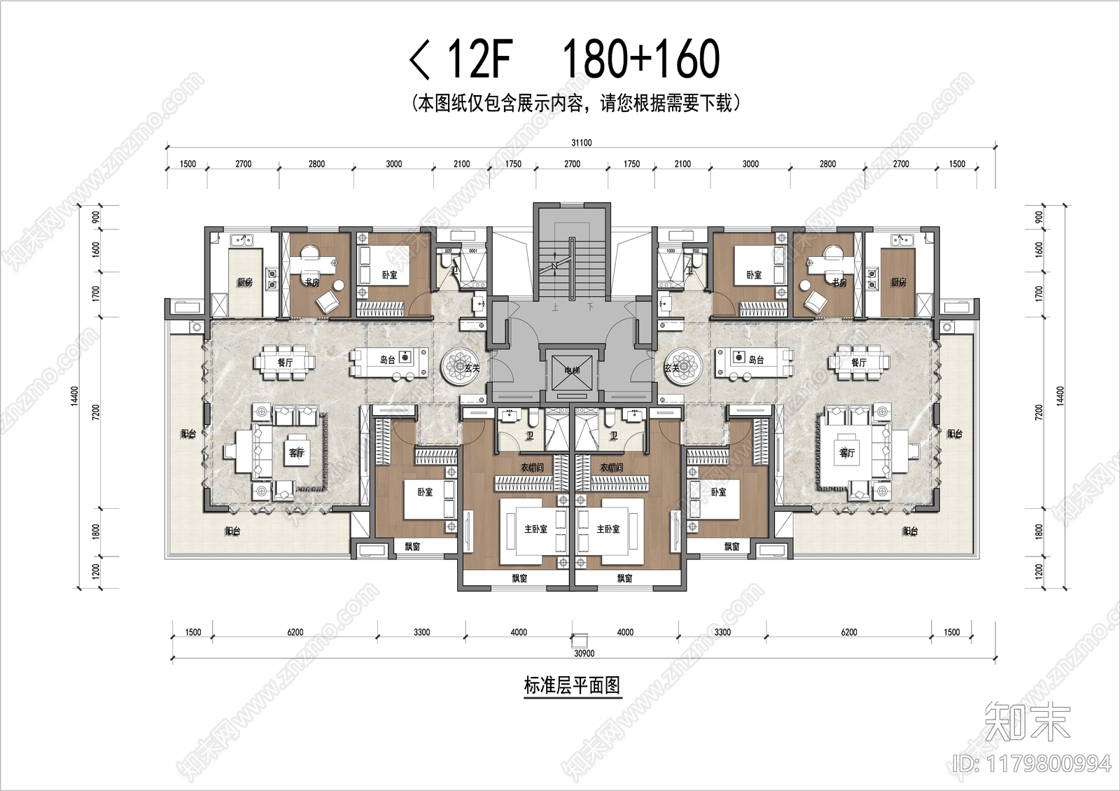 建筑平面图施工图下载【ID:1179800994】