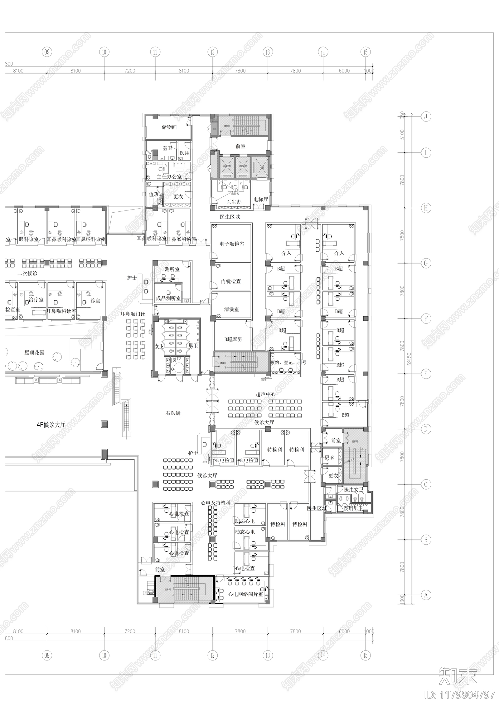 现代医院cad施工图下载【ID:1179804797】