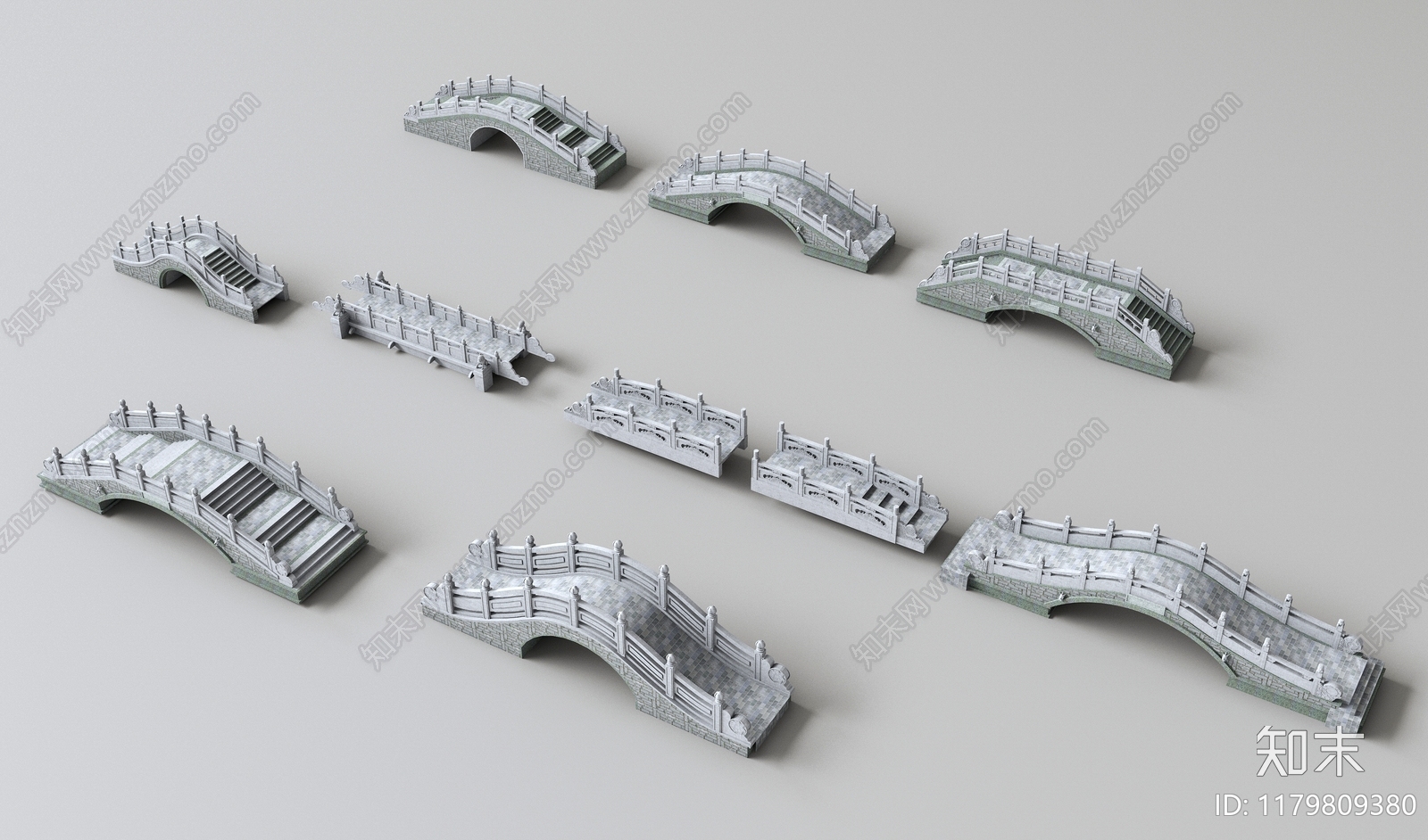 新中式中式桥3D模型下载【ID:1179809380】