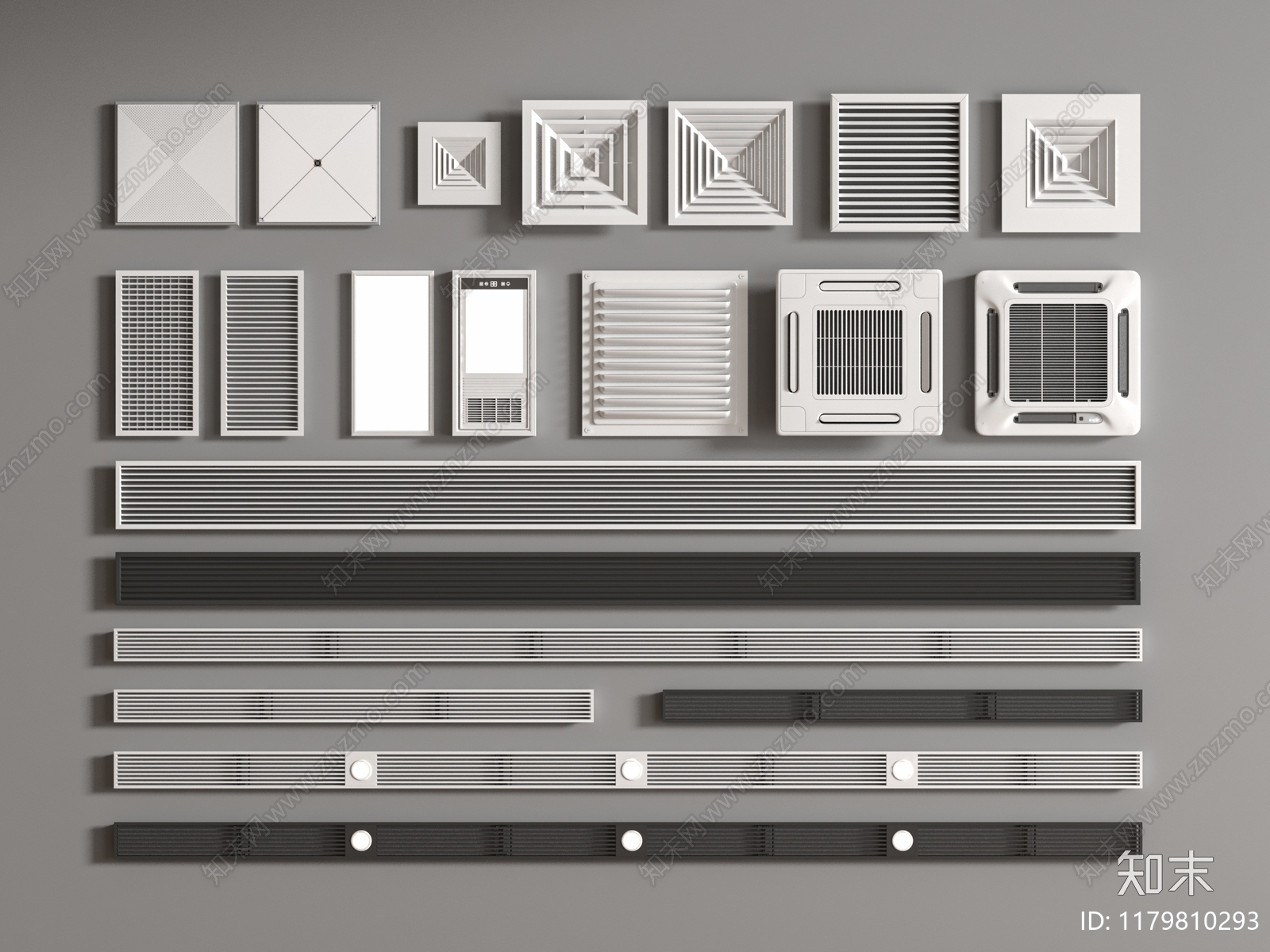 空调出风口3D模型下载【ID:1179810293】