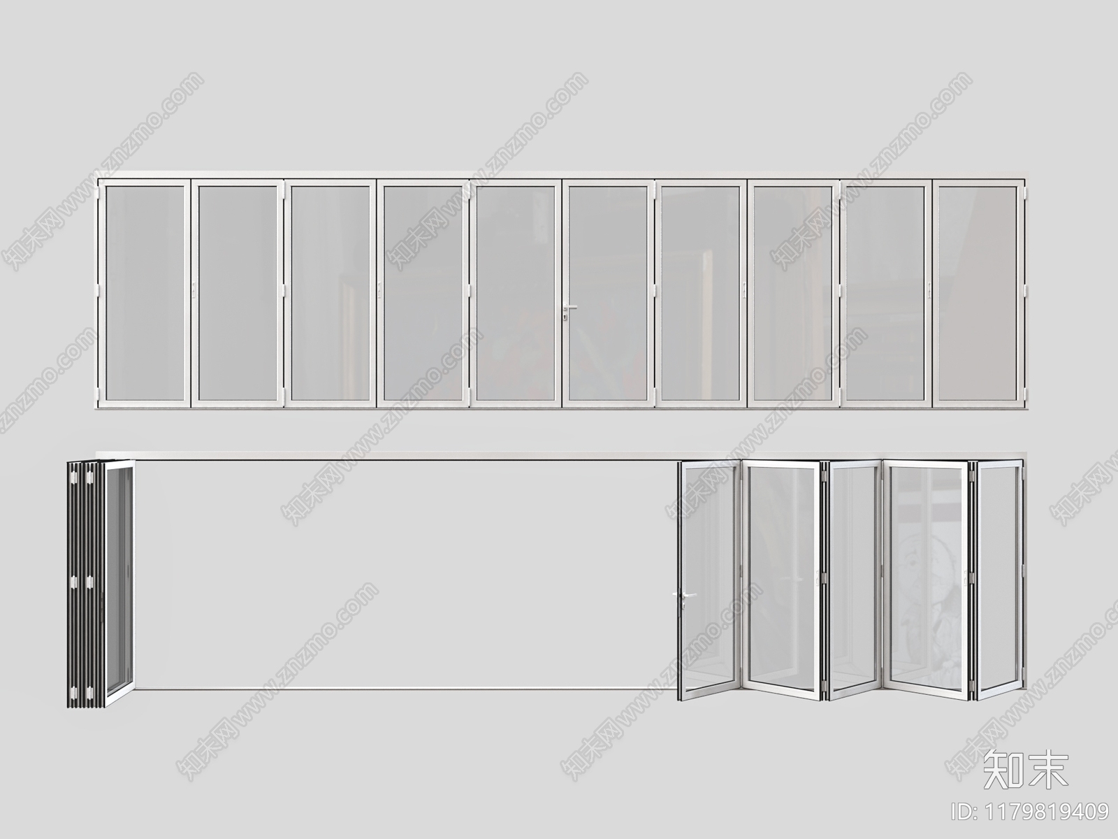 现代折叠门SU模型下载【ID:1179819409】
