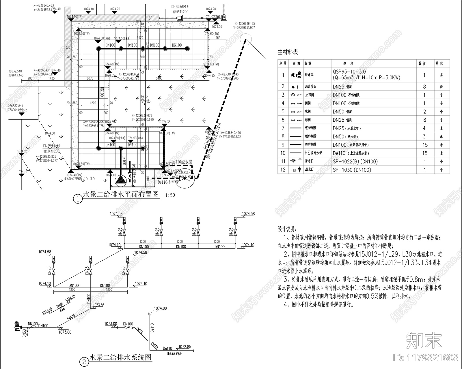 给排水图cad施工图下载【ID:1179821608】